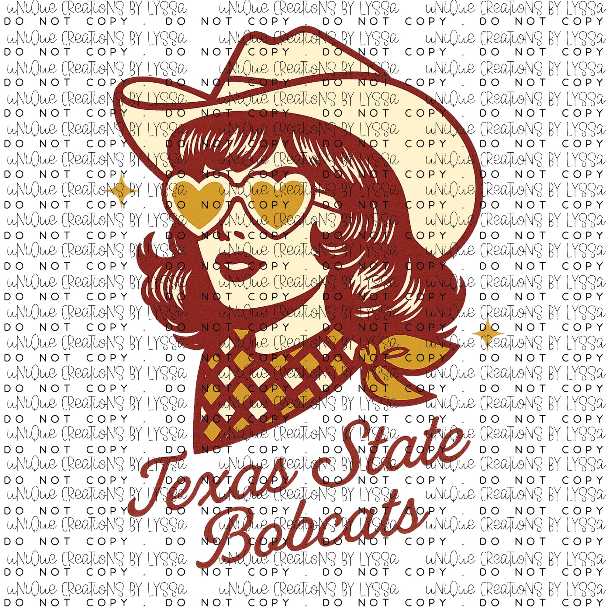 TEXAS STATE COWGIRL DTF TRANSFER