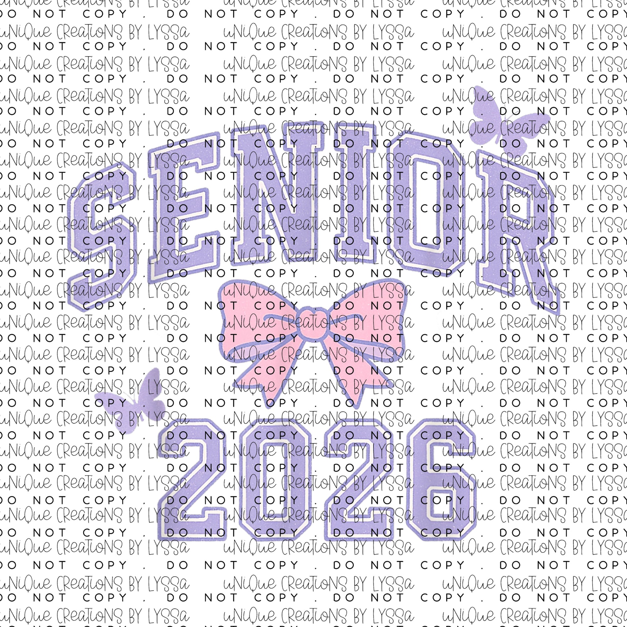 SENIOR COQUETTE PINK 2026 DTF TRANSFER