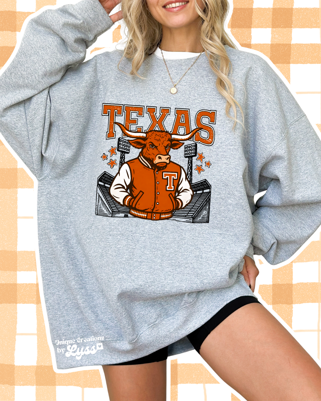 TEXAS LONGHORNS VARISTY MASCOT TEE/SWEATER/HOODIE