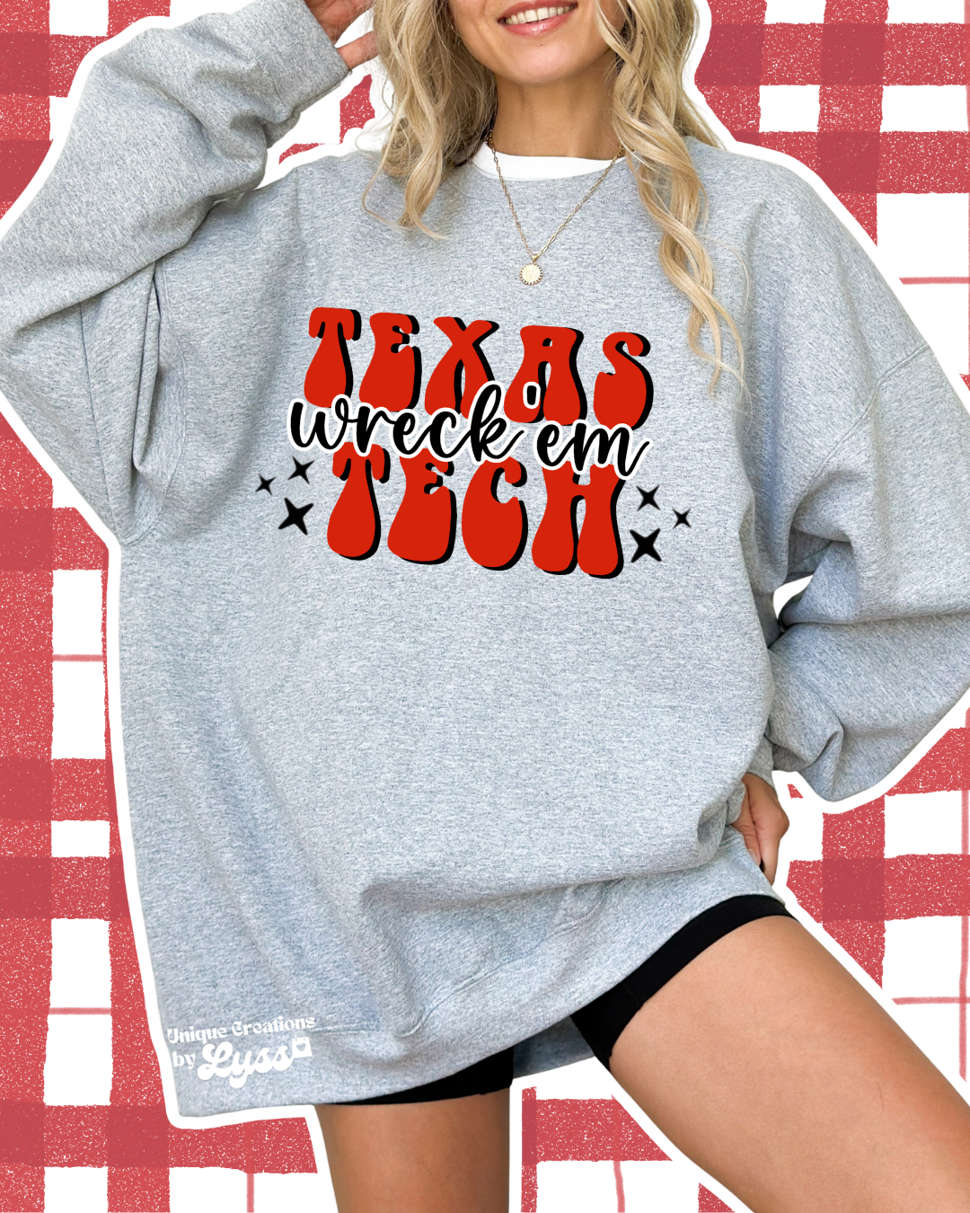 TEXAS TECH WRECK EM TEE/SWEATER