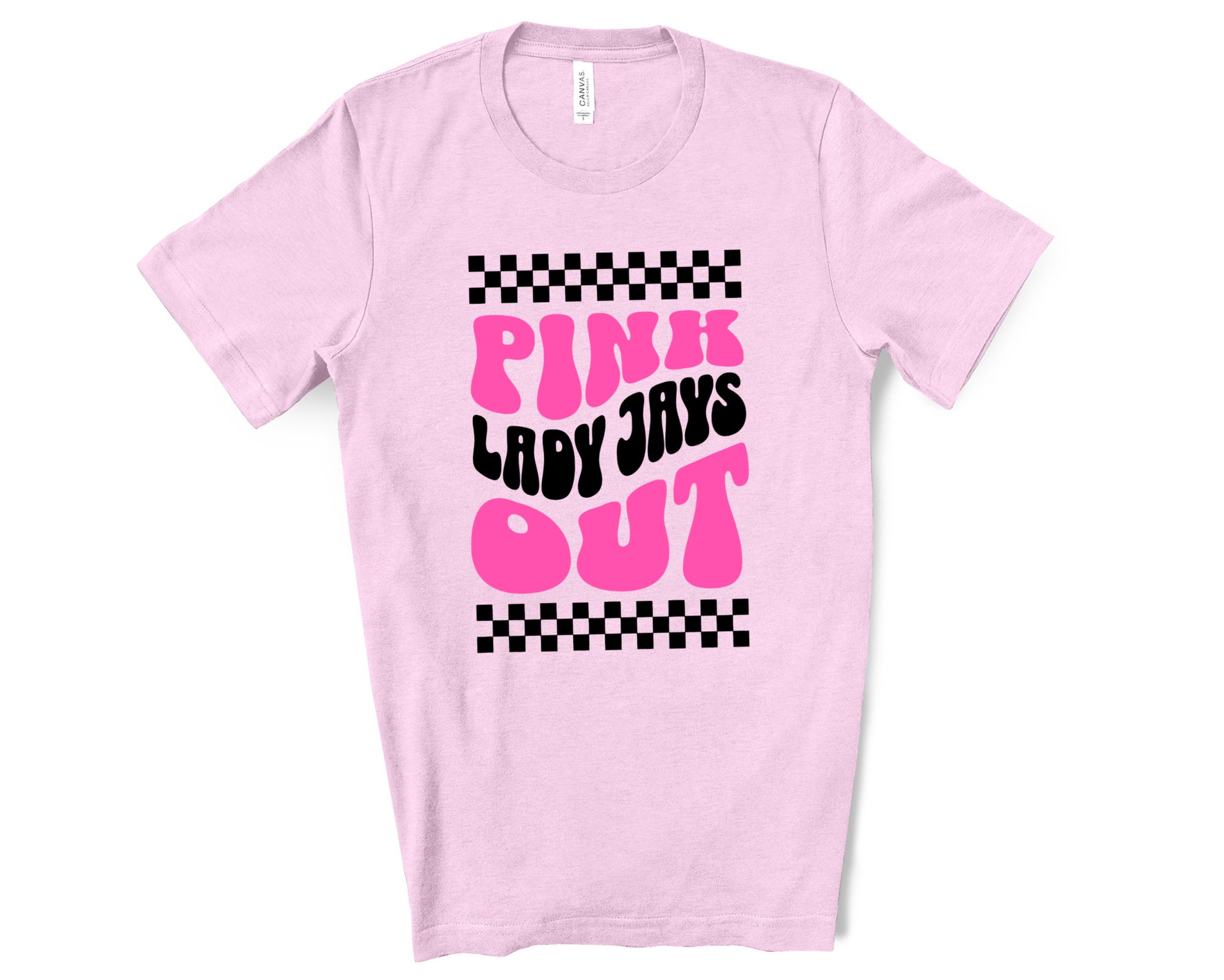 CHECKERED LADY JAYS PINK OUT TEE