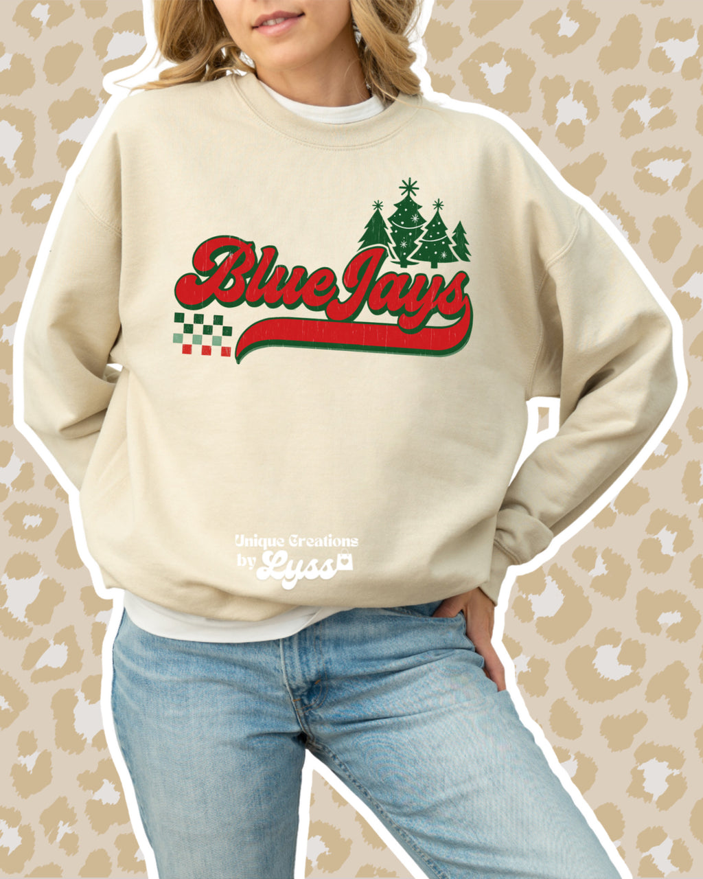 RETRO BLUEJAYS CHRISTMAS ADULT TEE/SWEATER