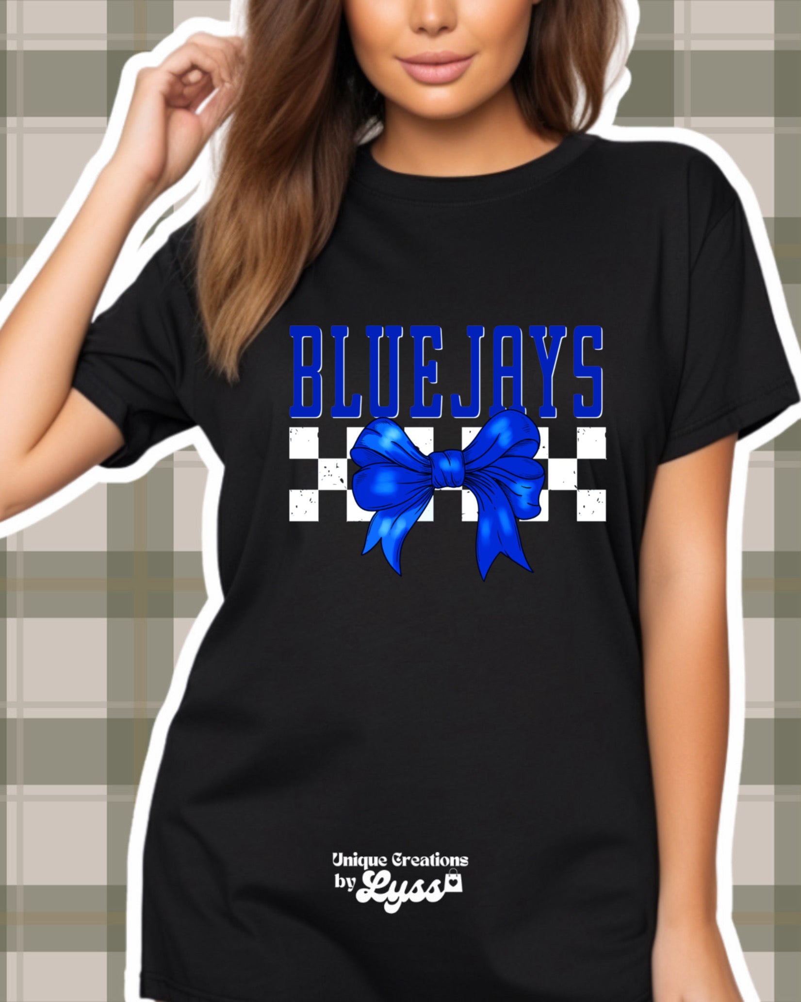 BLUEJAYS CHECKERED BOW