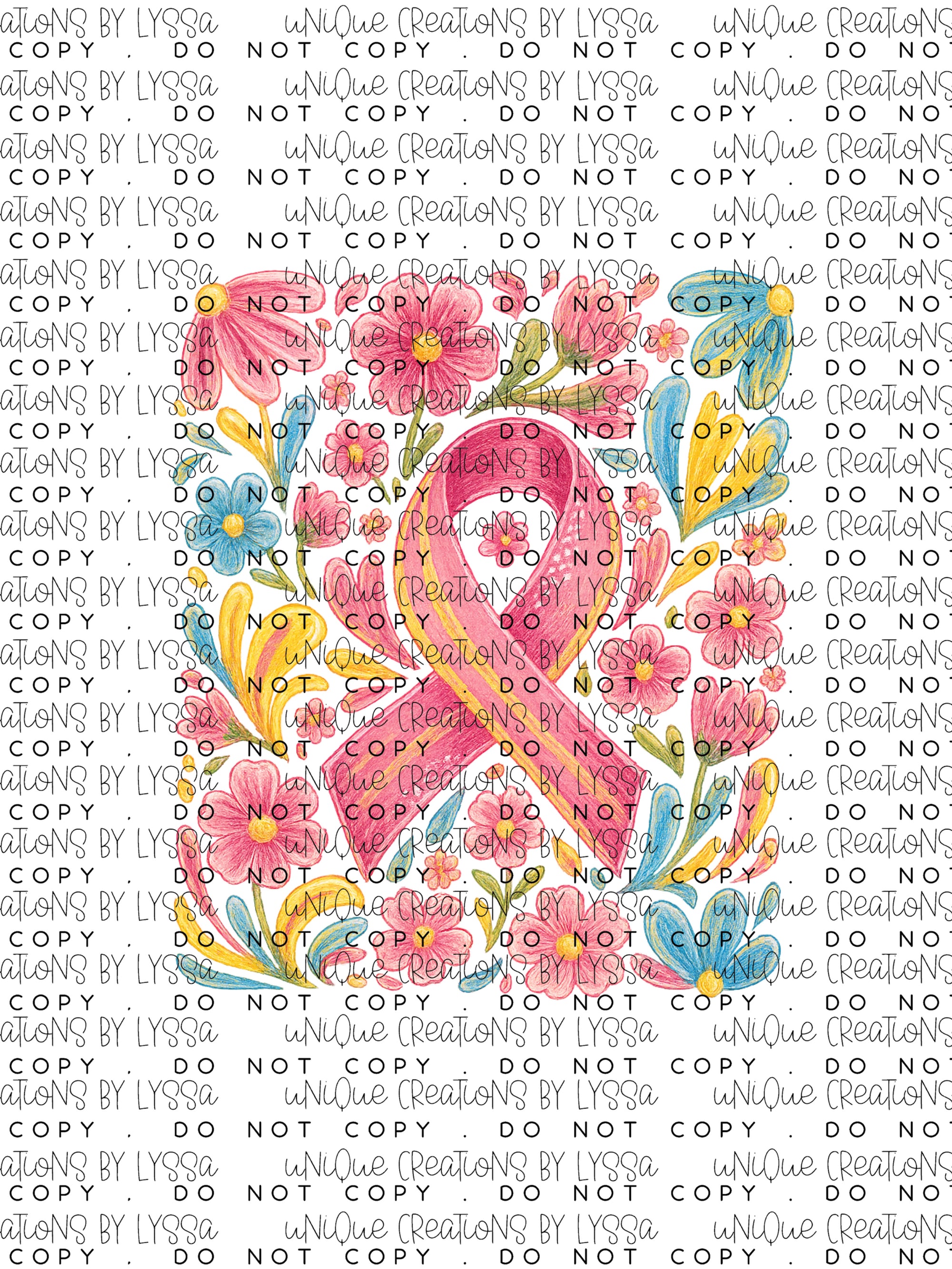 PAINTED FLORAL RIBBON DTF TRANSFER