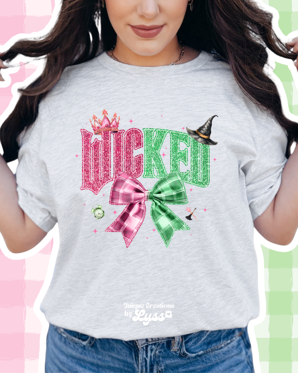 WICKED GLITTER BOW TEE/SWEATER