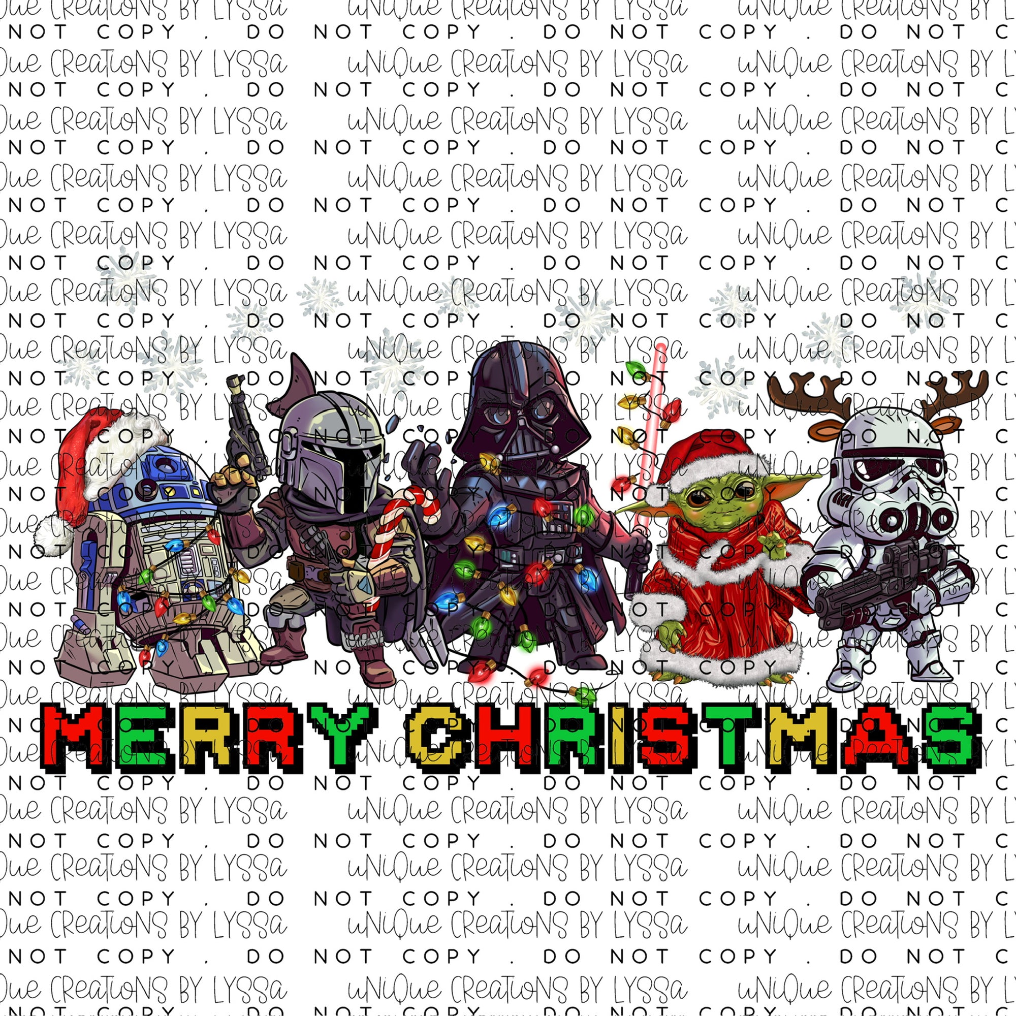 STAR WARS CHRISTMAS DTF TRANSFER/ DECAL