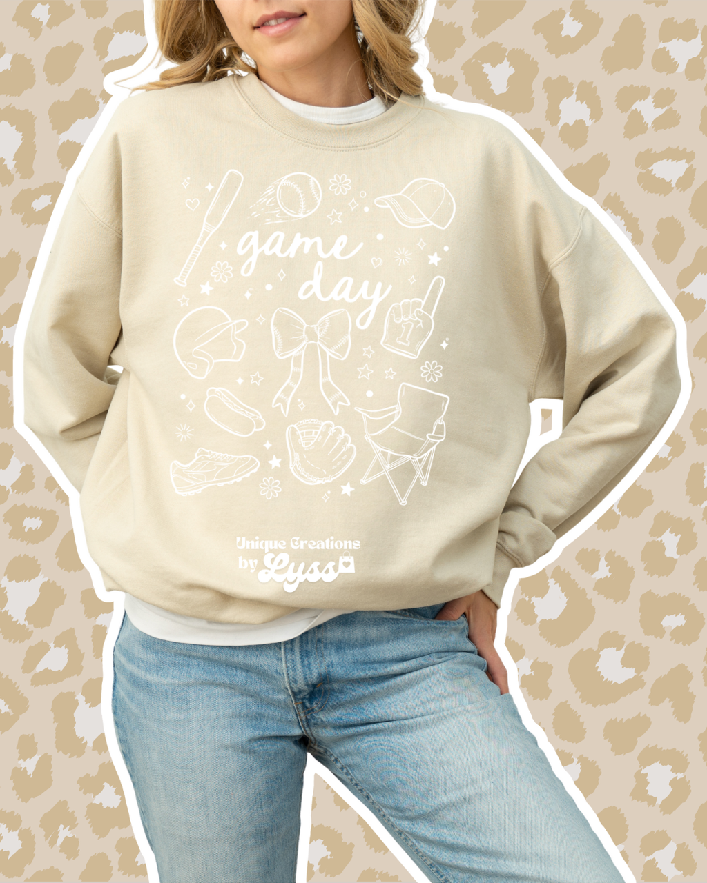 GAME DAY COLLAGE TEE/SWEATER