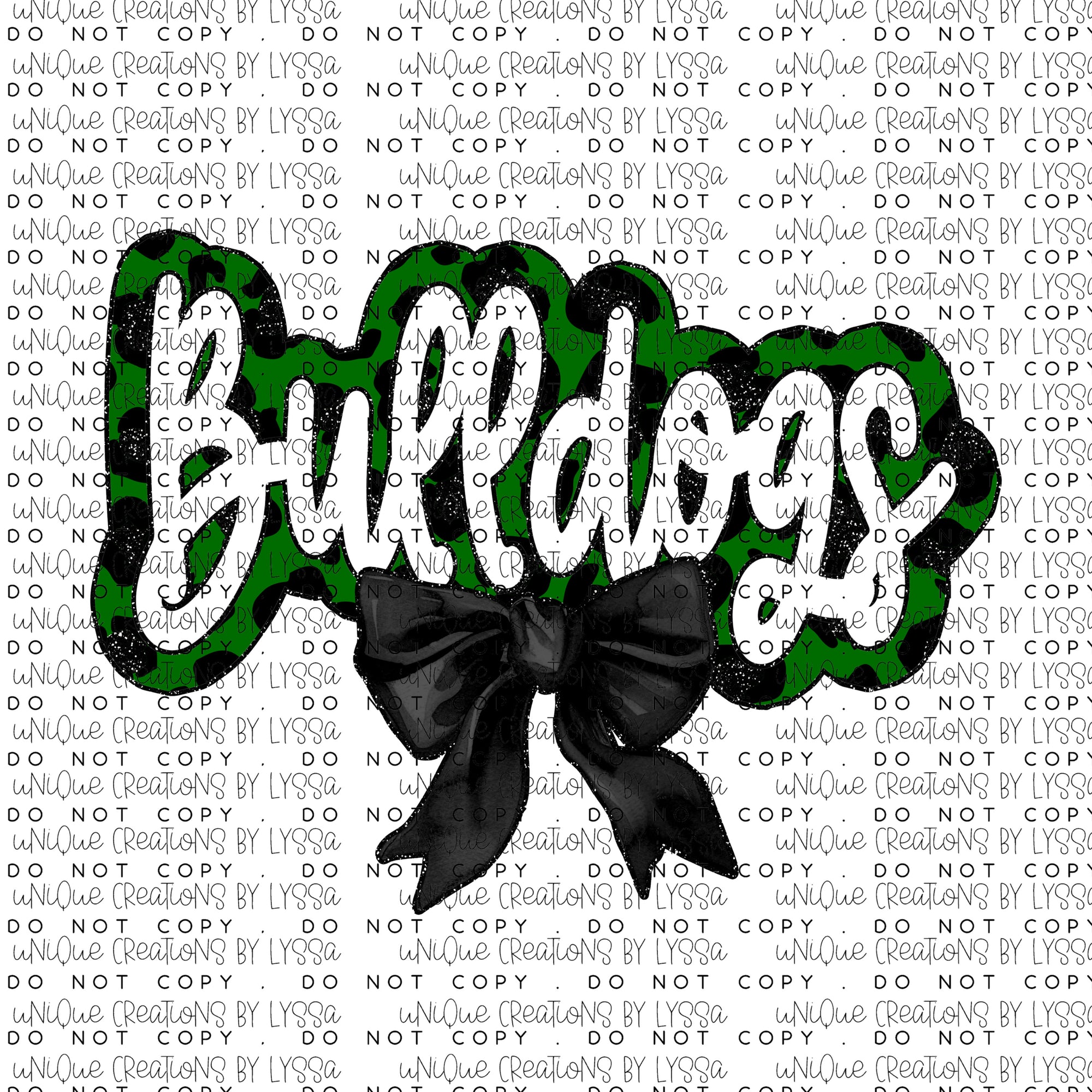 BULLDOGS BLACK BOW DTF TRANSFER