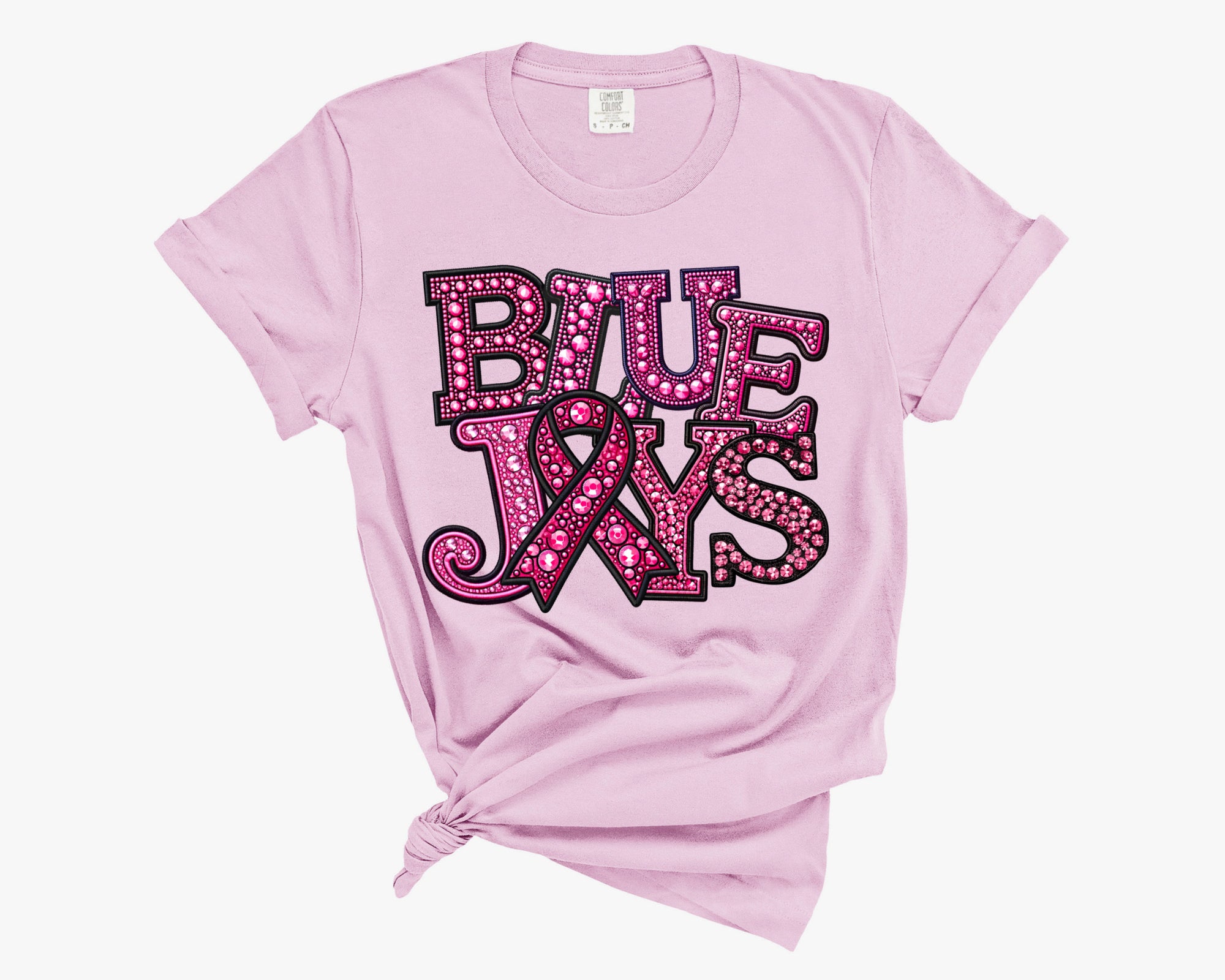PINK RHINESTONE BLUEJAYS TEE