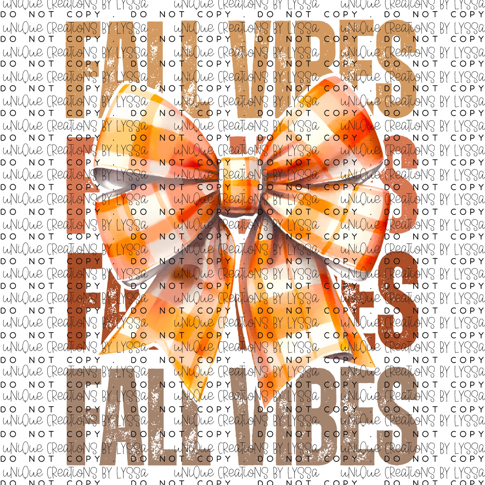 FALL VIBES COQUETTE BOW DTF TRANSFER