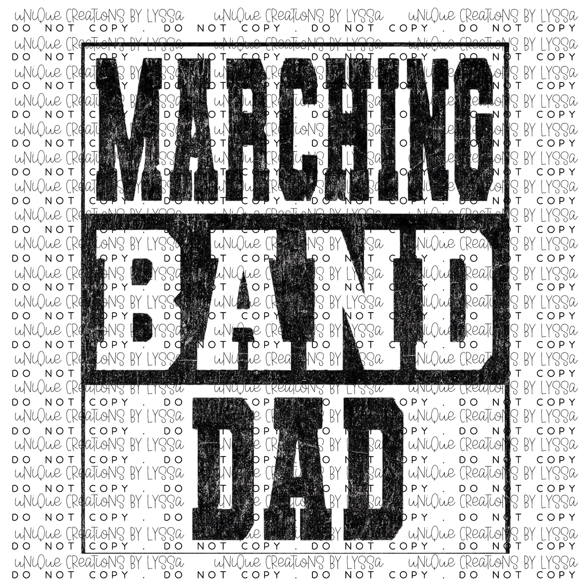 MARCHING BAND DAD DTF TRANSFER