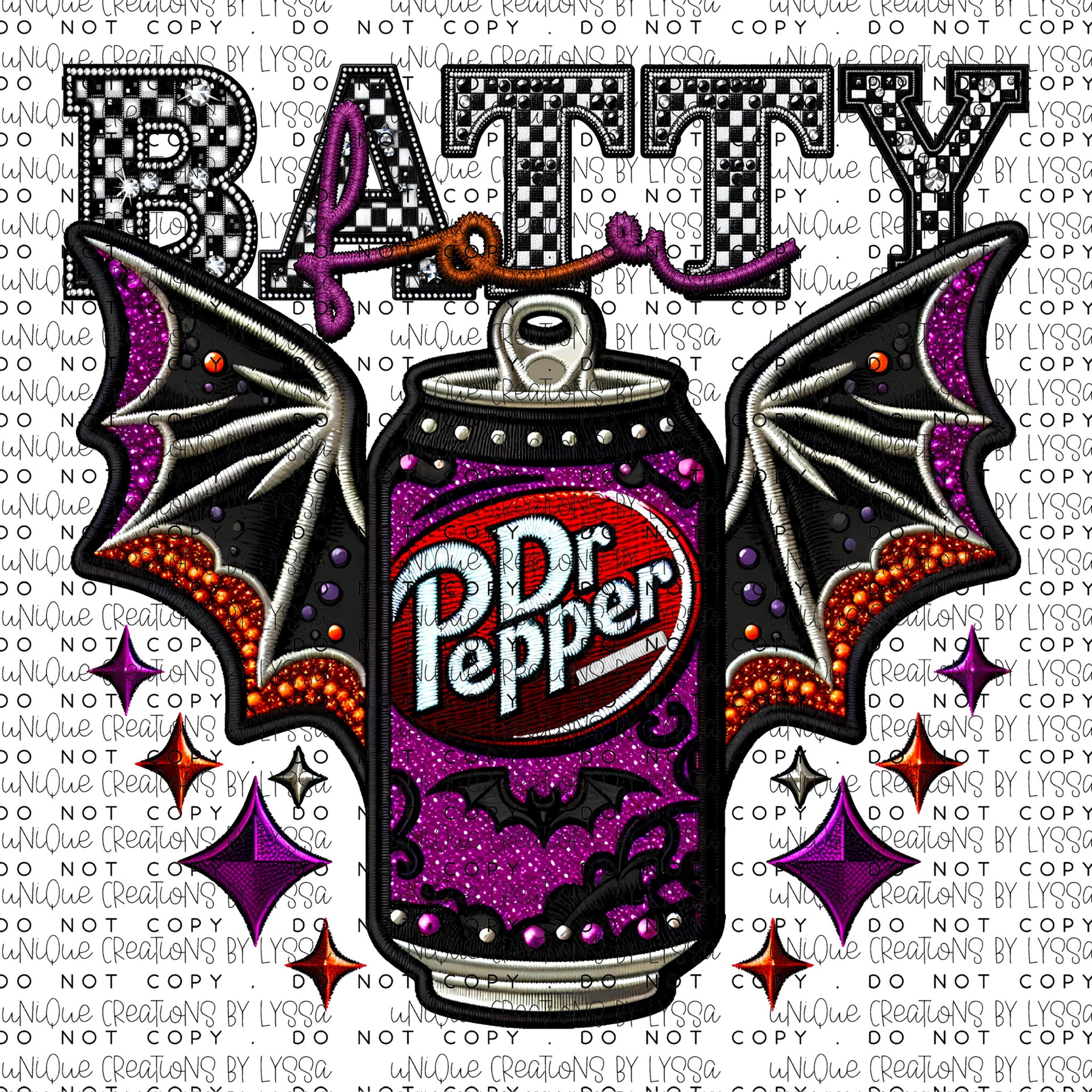 BATTY FOR A DR PEPPER DTF TRANSFER