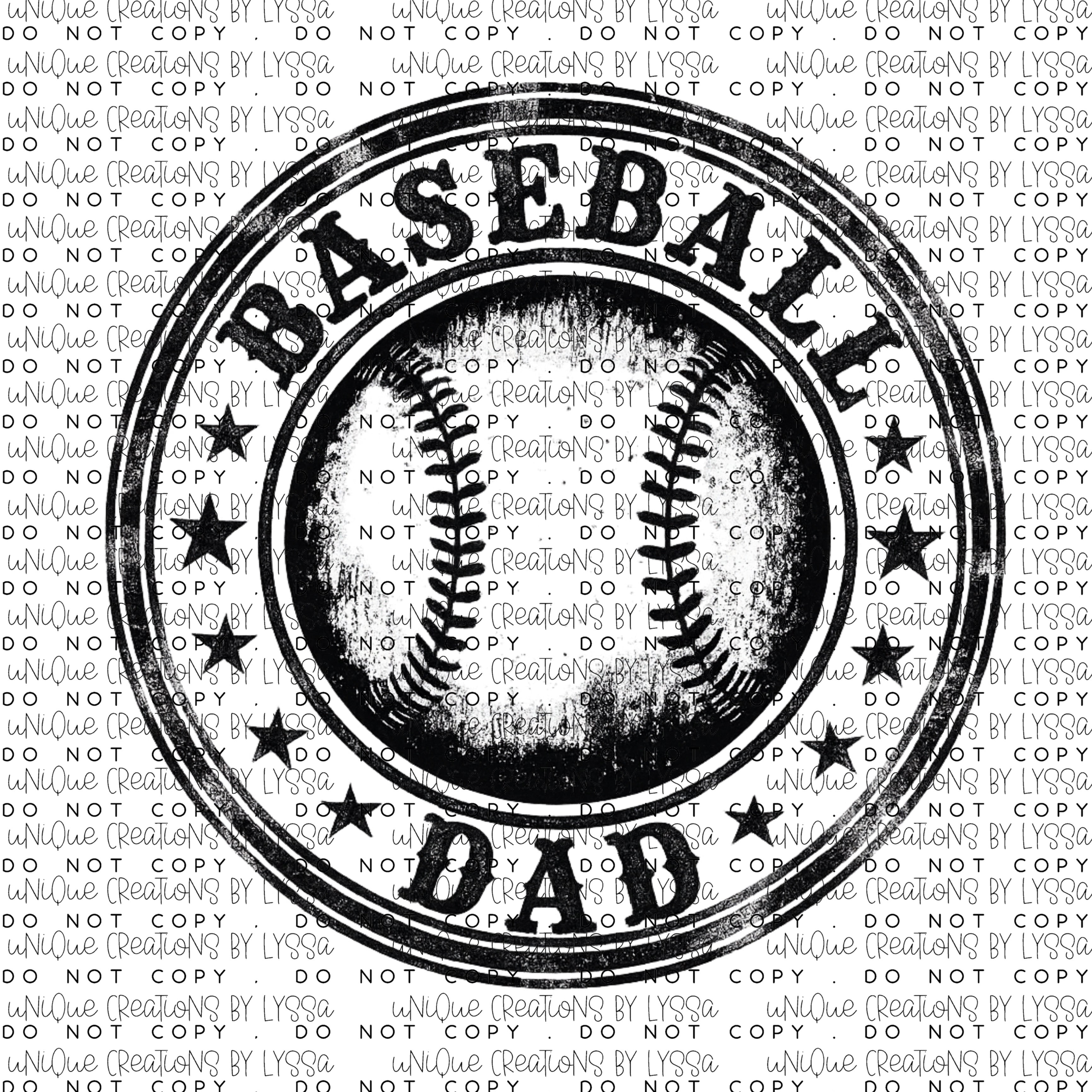 BASEBALL DAD DTF TRANSFER