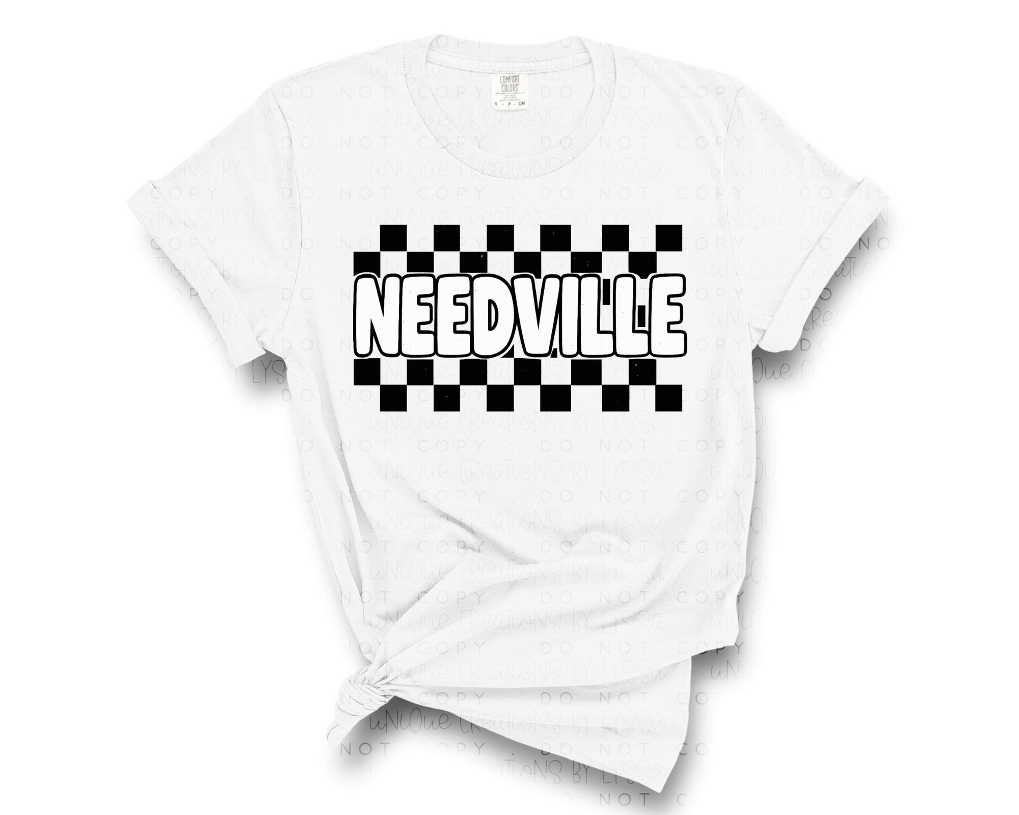 CHECKERED NEEDVILLE TEE