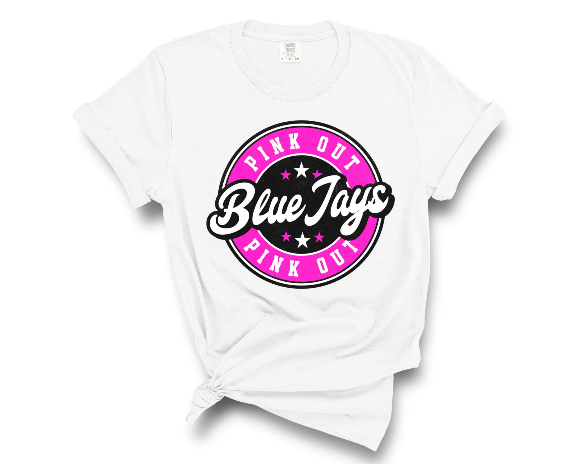 PINK OUT BLUEJAYS CIRCLE TEE