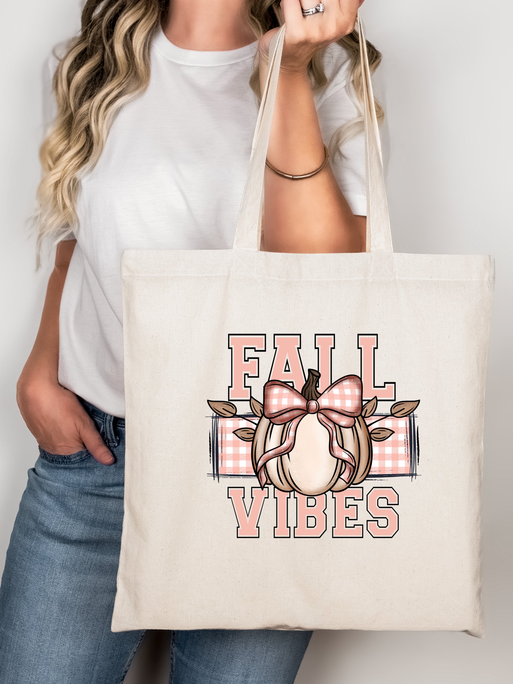 PINK FALL VIBES TOTE