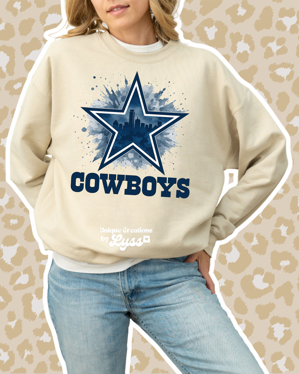 COWBOYS STAR SKYLINE ADULT TEE/SWEATER