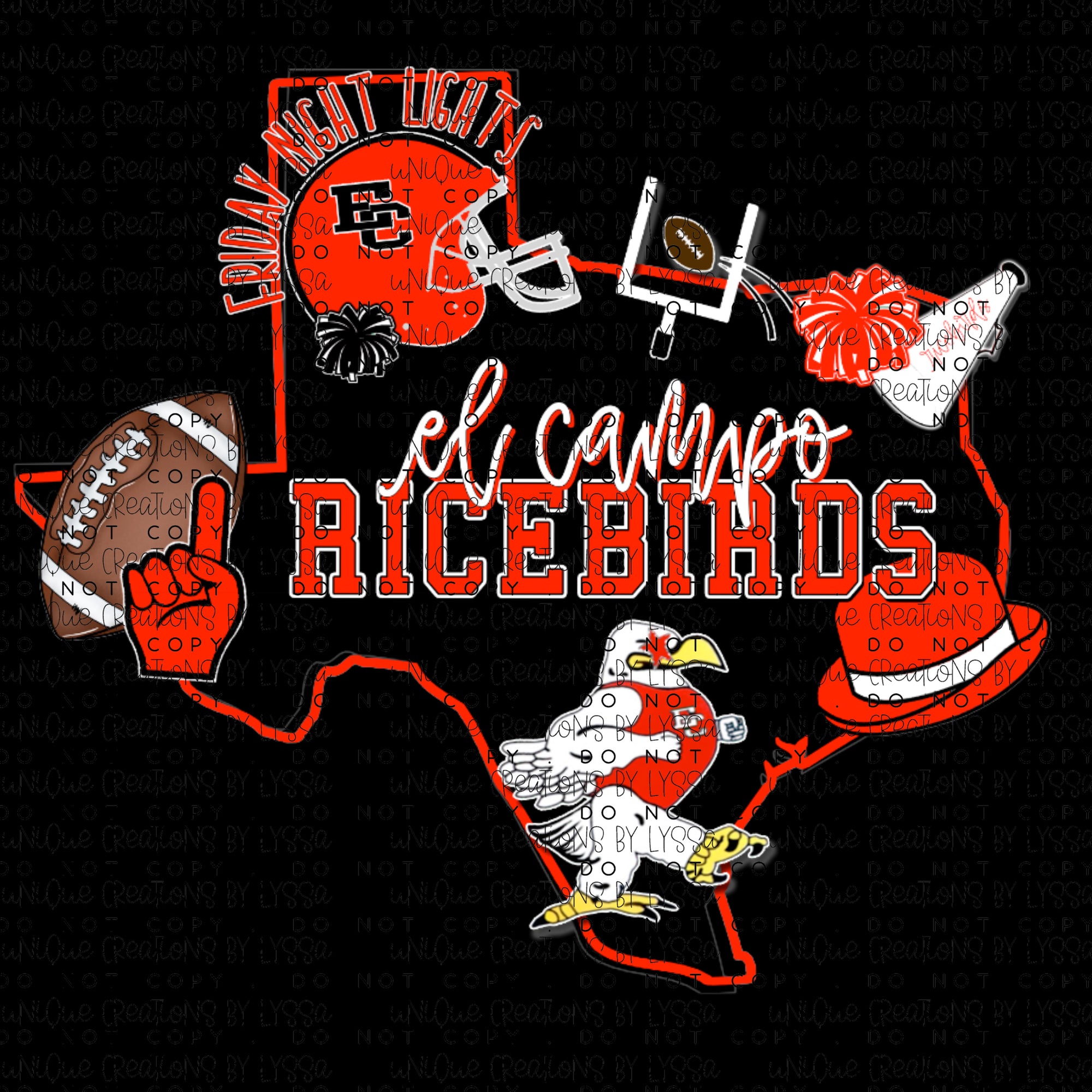 EL CAMPO RICEBIRDS DTF TRANSFER