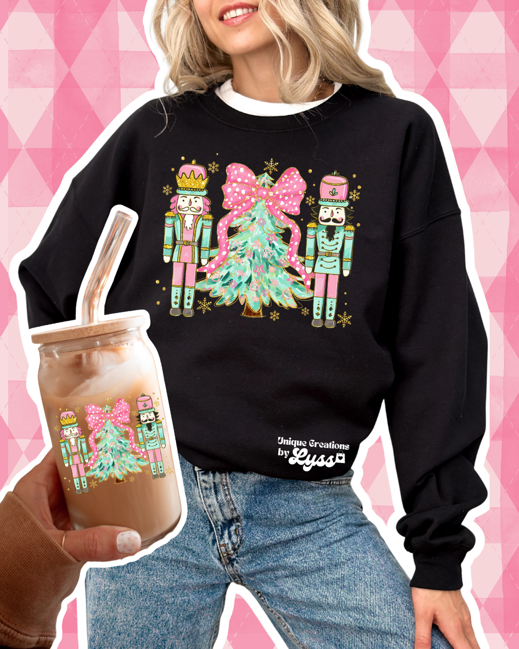 CHRISTMAS PINK NUTCRACKERS SWEATER + CUP