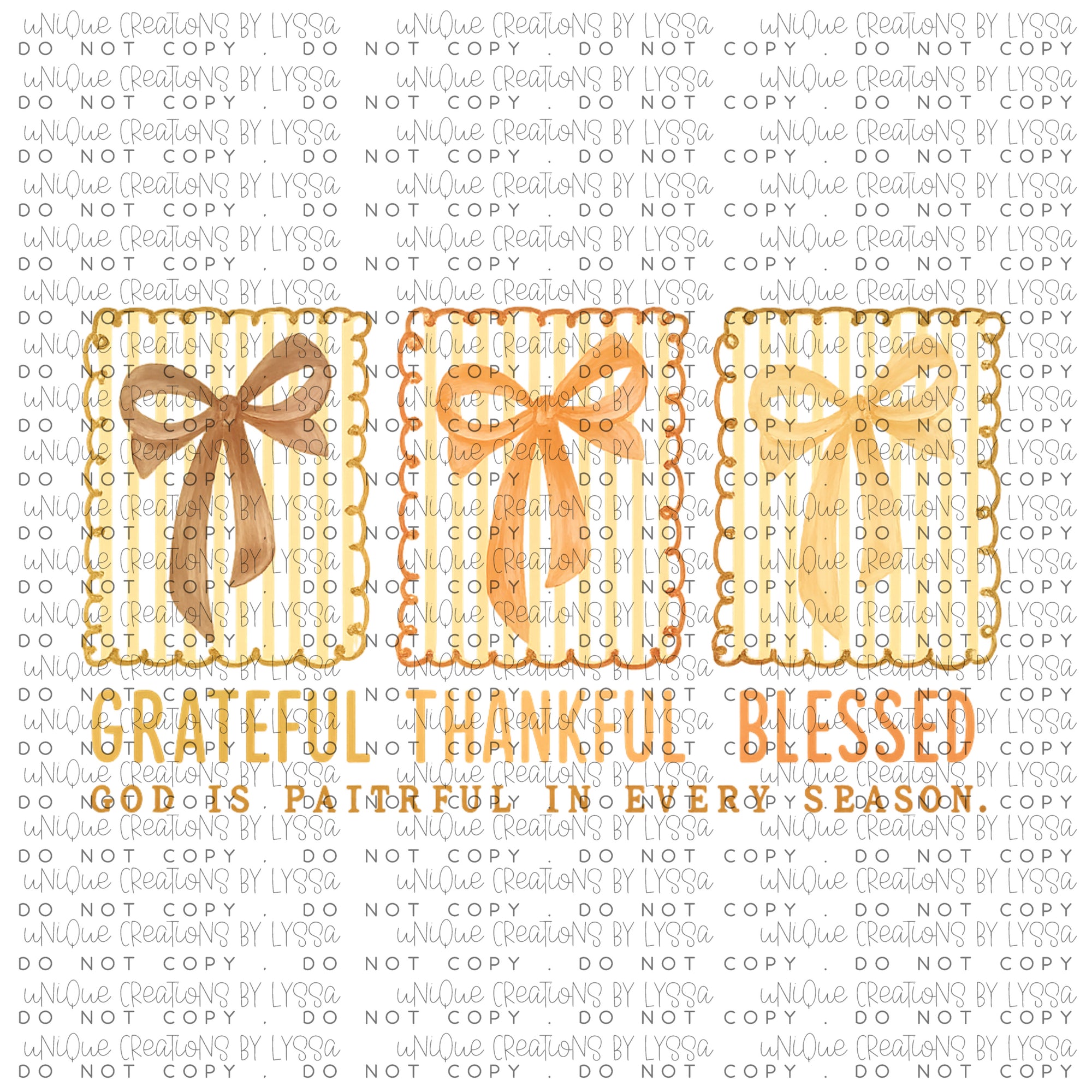GRATEFUL THANKFUL BLESSED DTF TRANSFER
