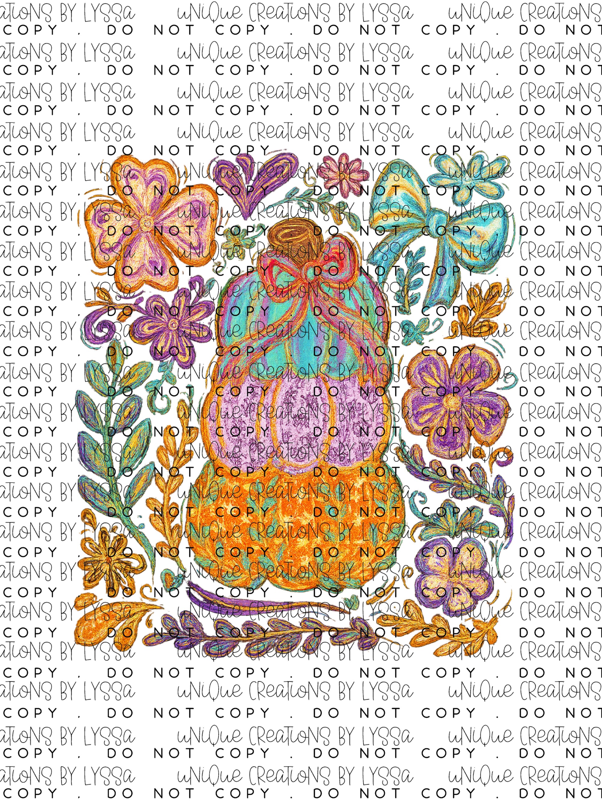 PAINTED PUMPKINS STACKED (2) DTF TRANSFER