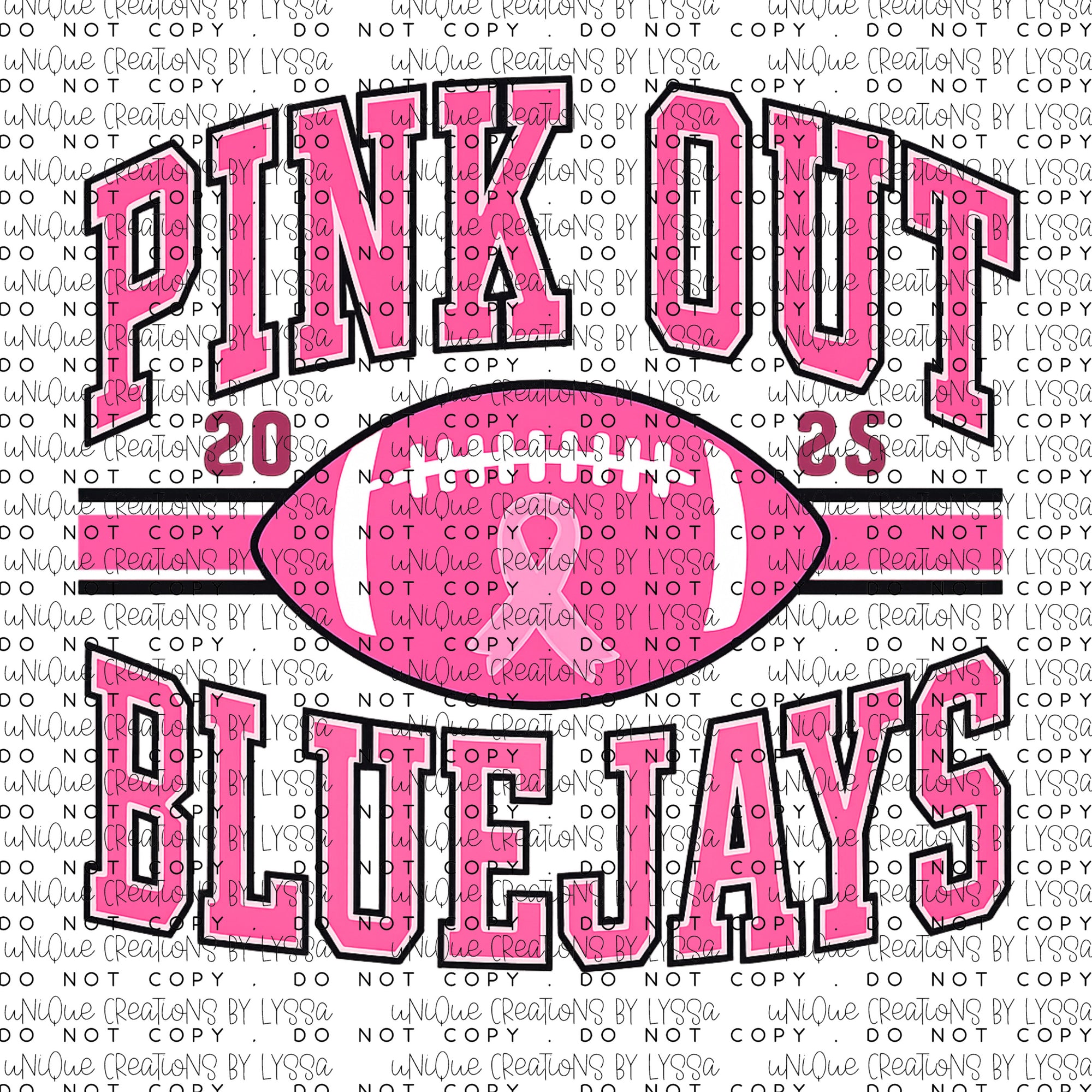 PINK OUT BLUEJAYS DTF TRANSFER