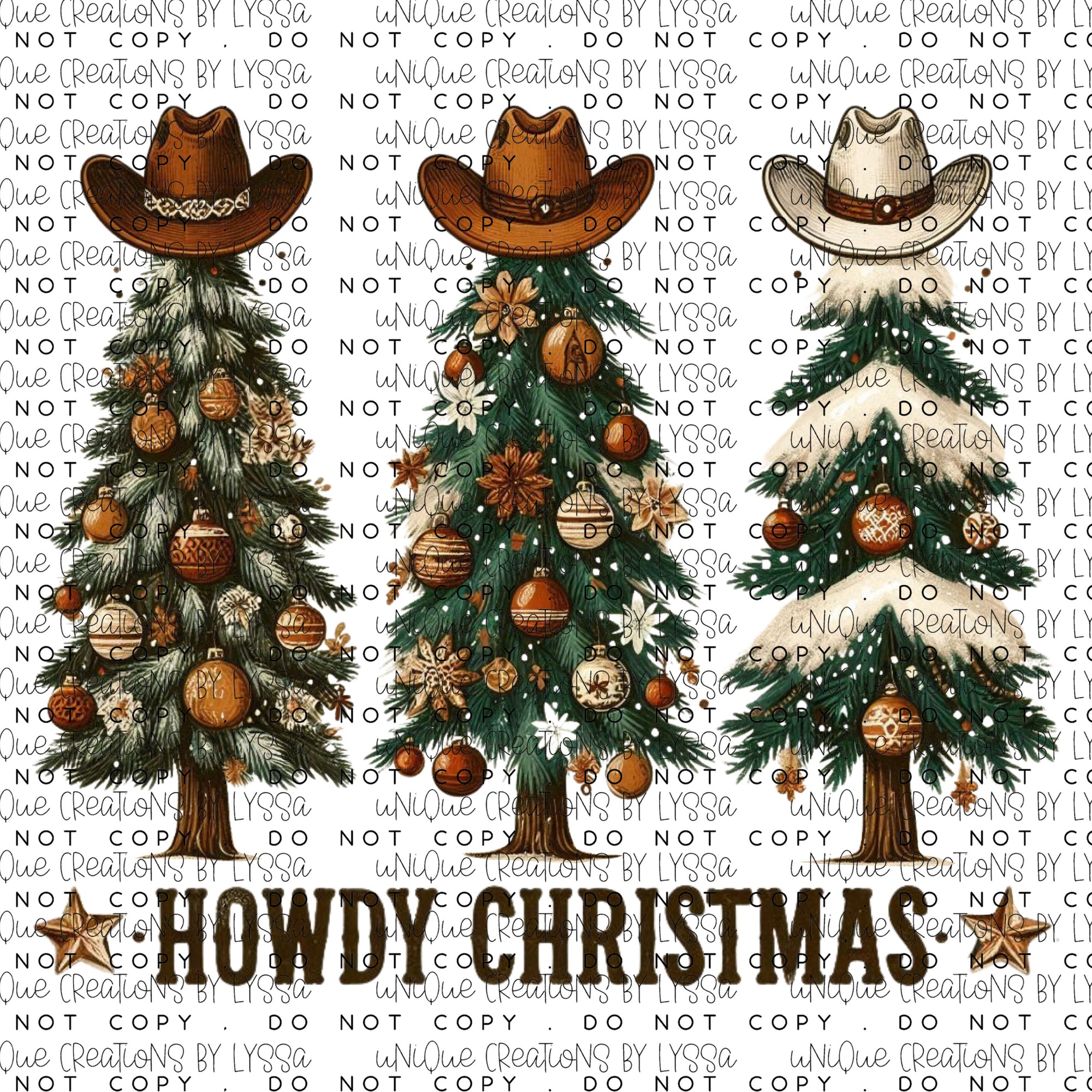 HOWDY CHRISTMAS DTF TRANSFER/ DECAL