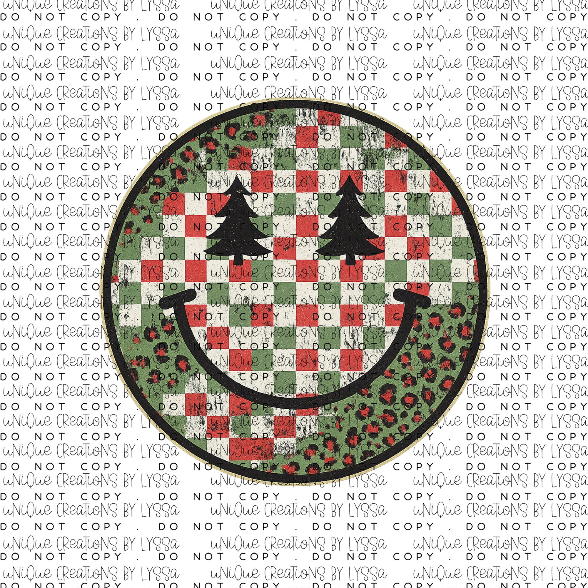 CHRISTMAS SMILEY FACE DTF TRANSFER/ DECAL