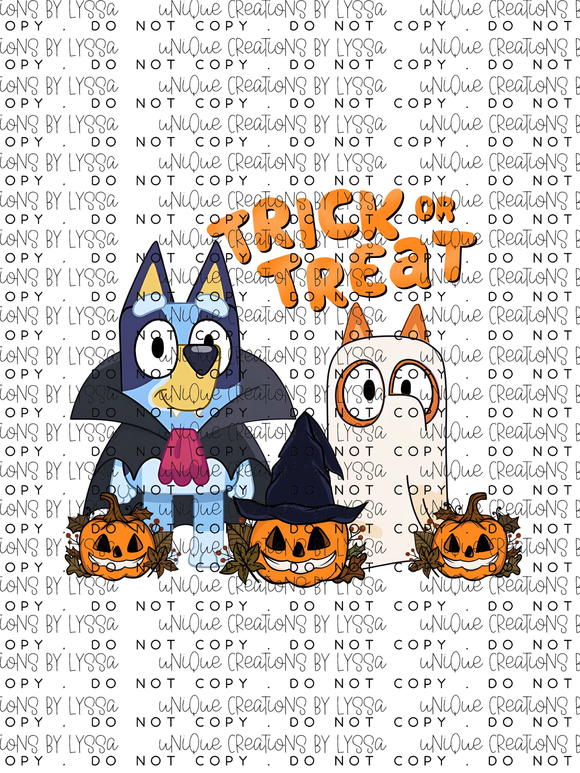 BLUEY TRICK OR TREAT DTF TRANSFER