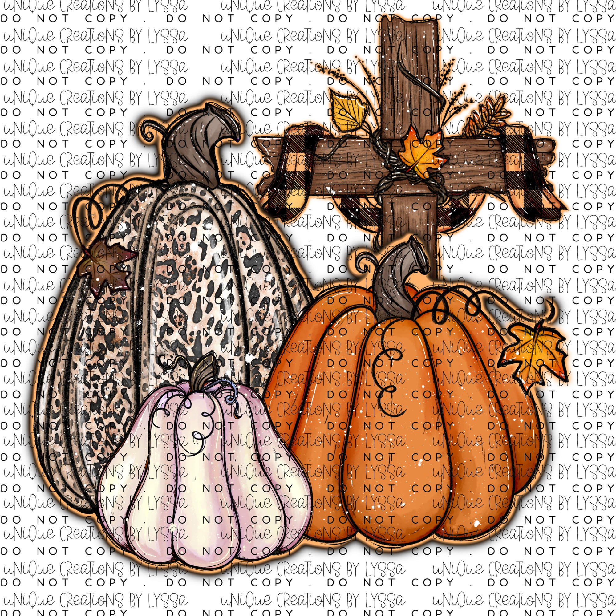 CROSS & PUMPKINS DTF TRANSFER