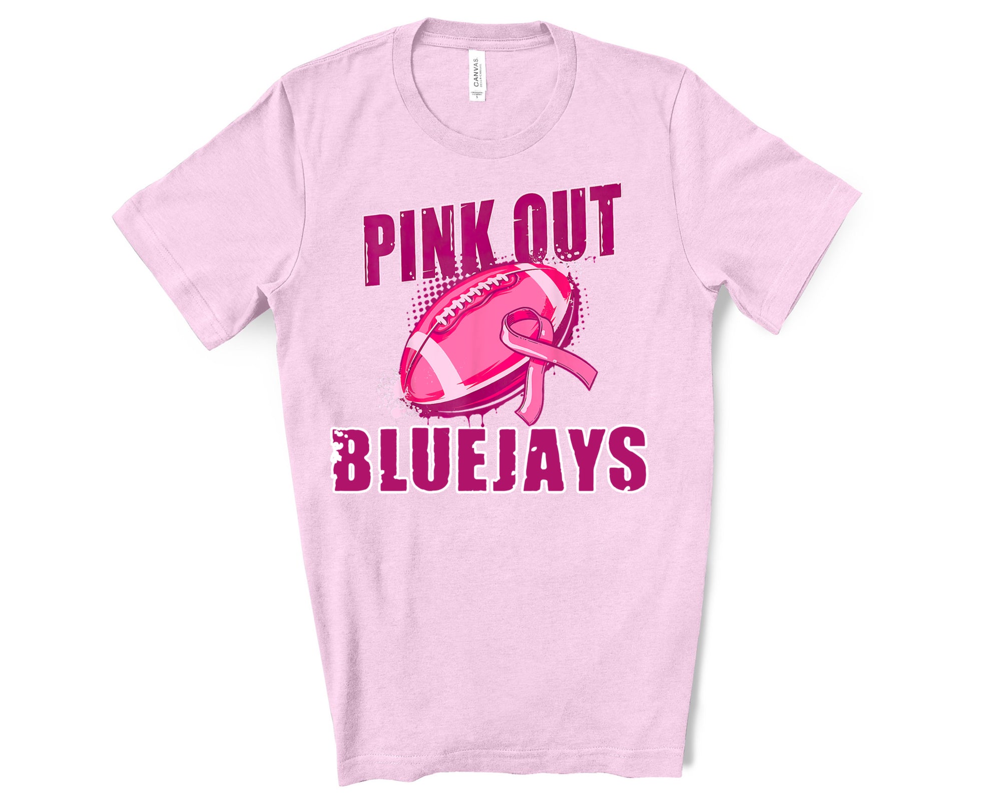 PINK OUT FOOTBALL BLUEJAYS TEE