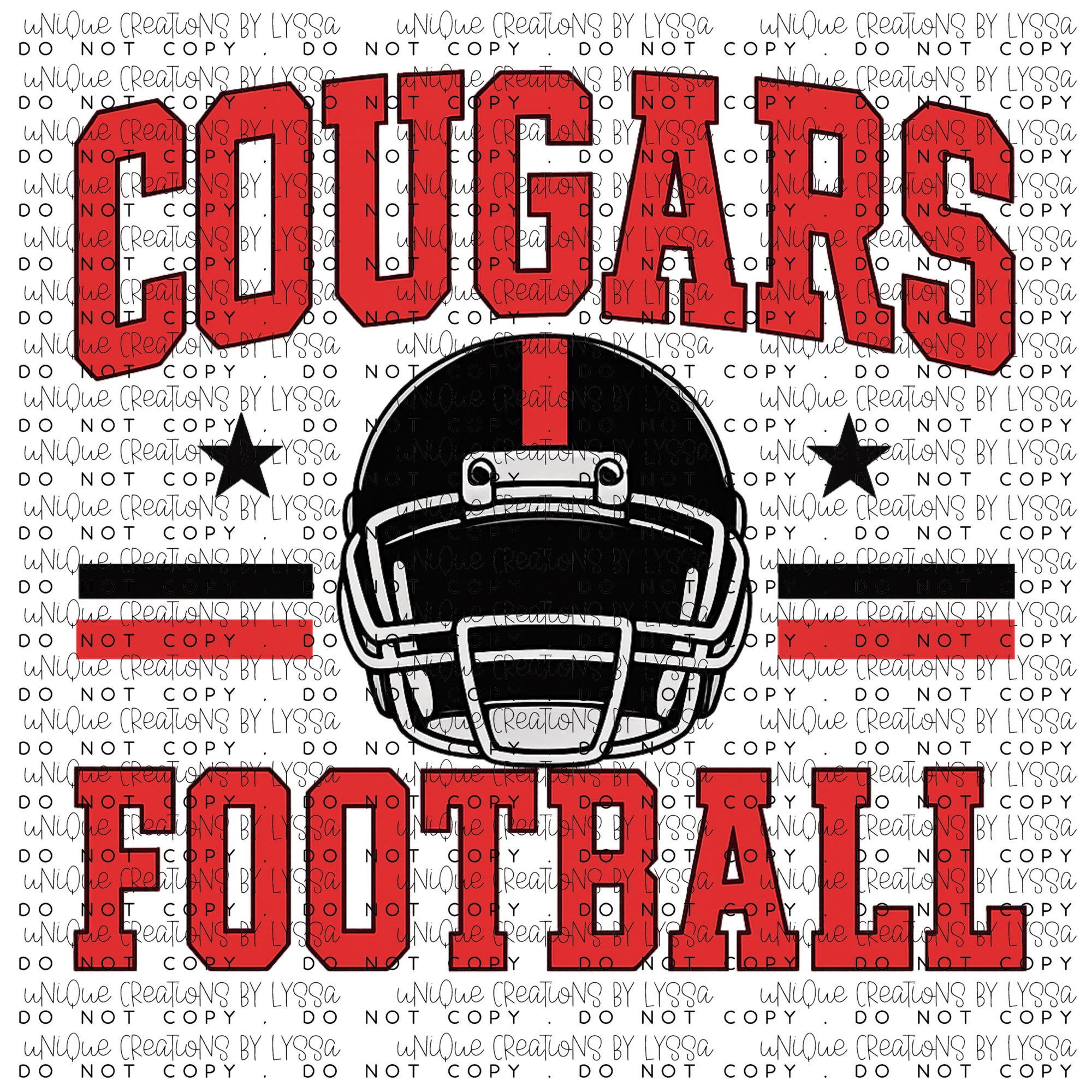 COUGARS FOOTBALL DTF TRANSFER