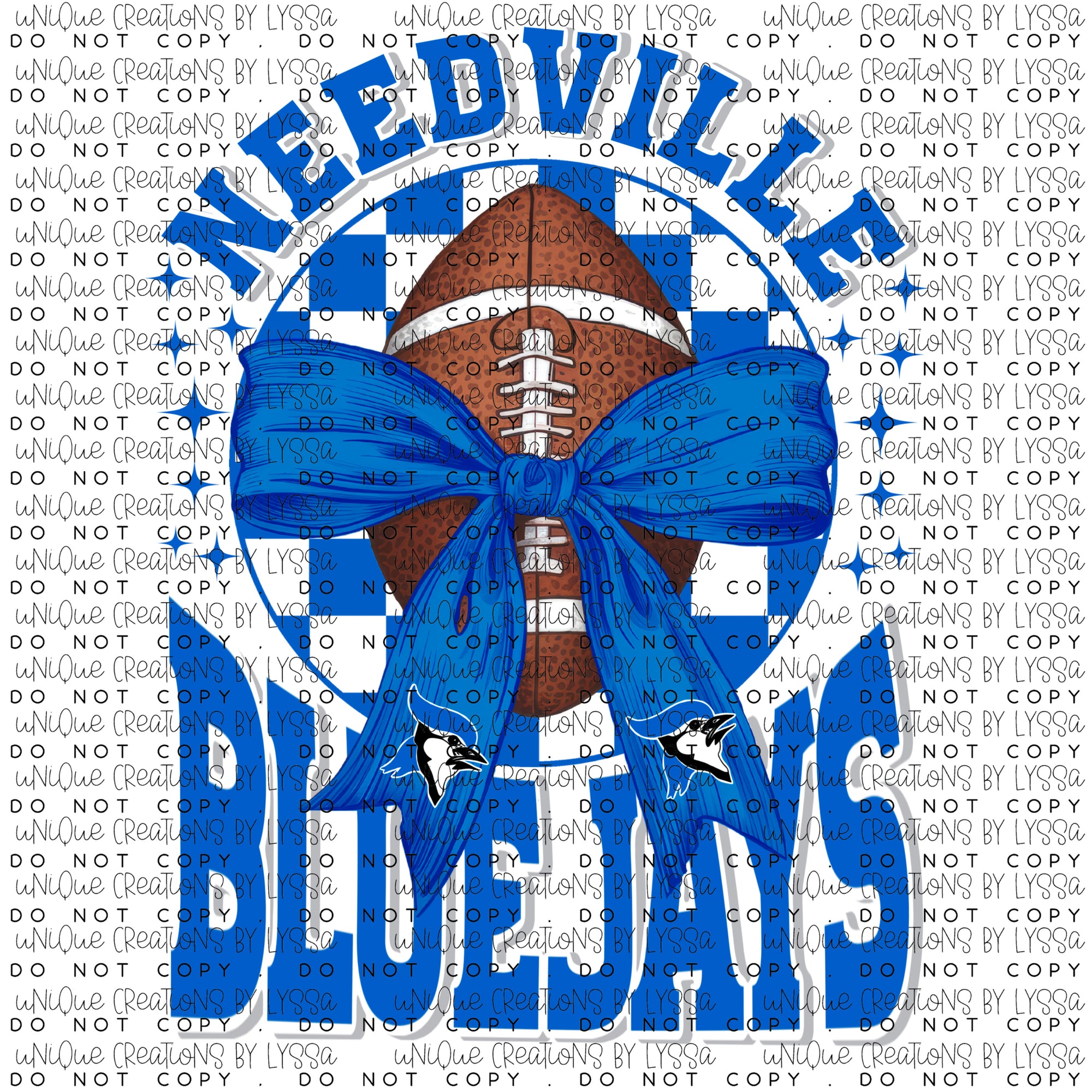NEEDVILLE BLUEJAYS FOOTBALL BOW DTF TRANSFER