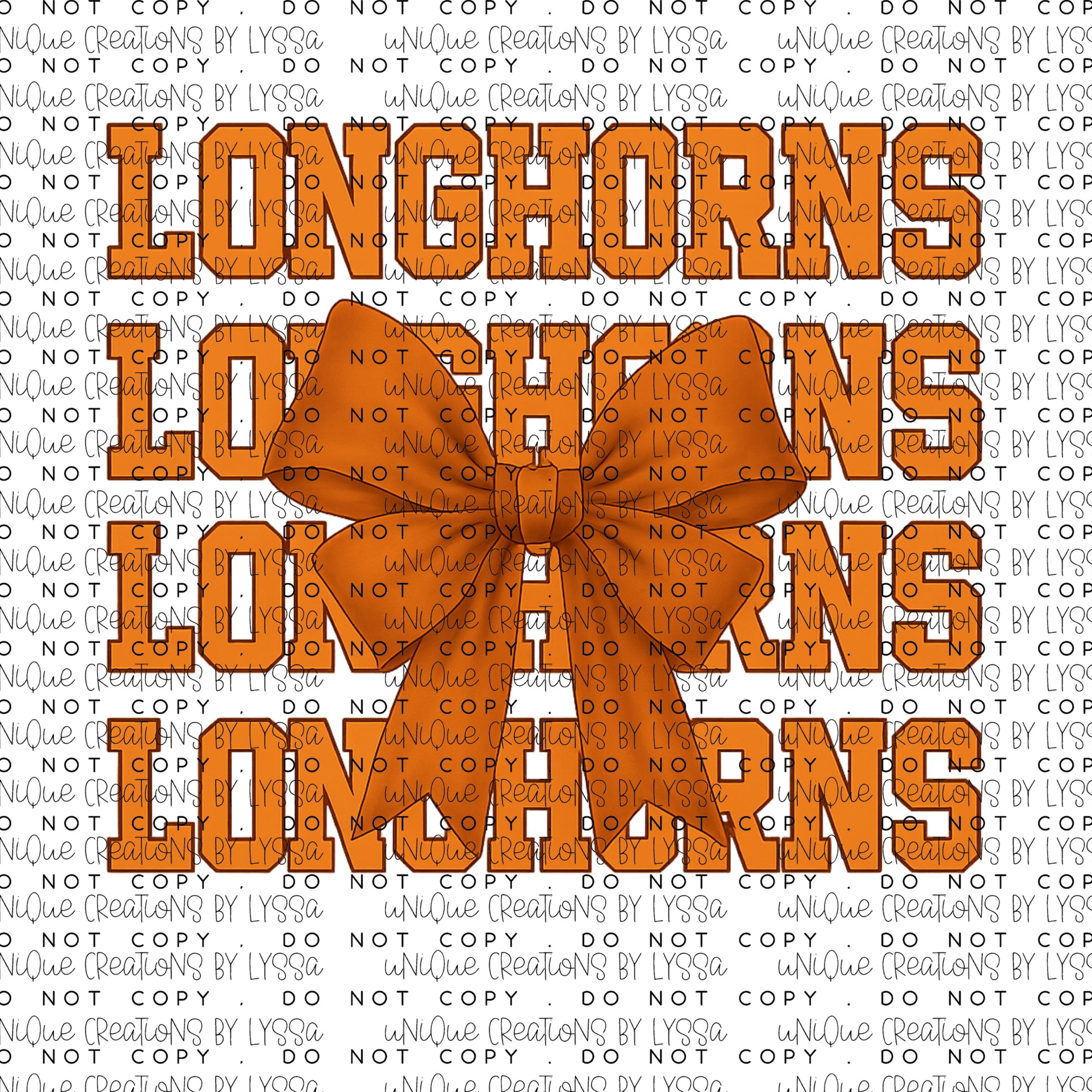 LONGHORNS STACKED BOW TRANSFER