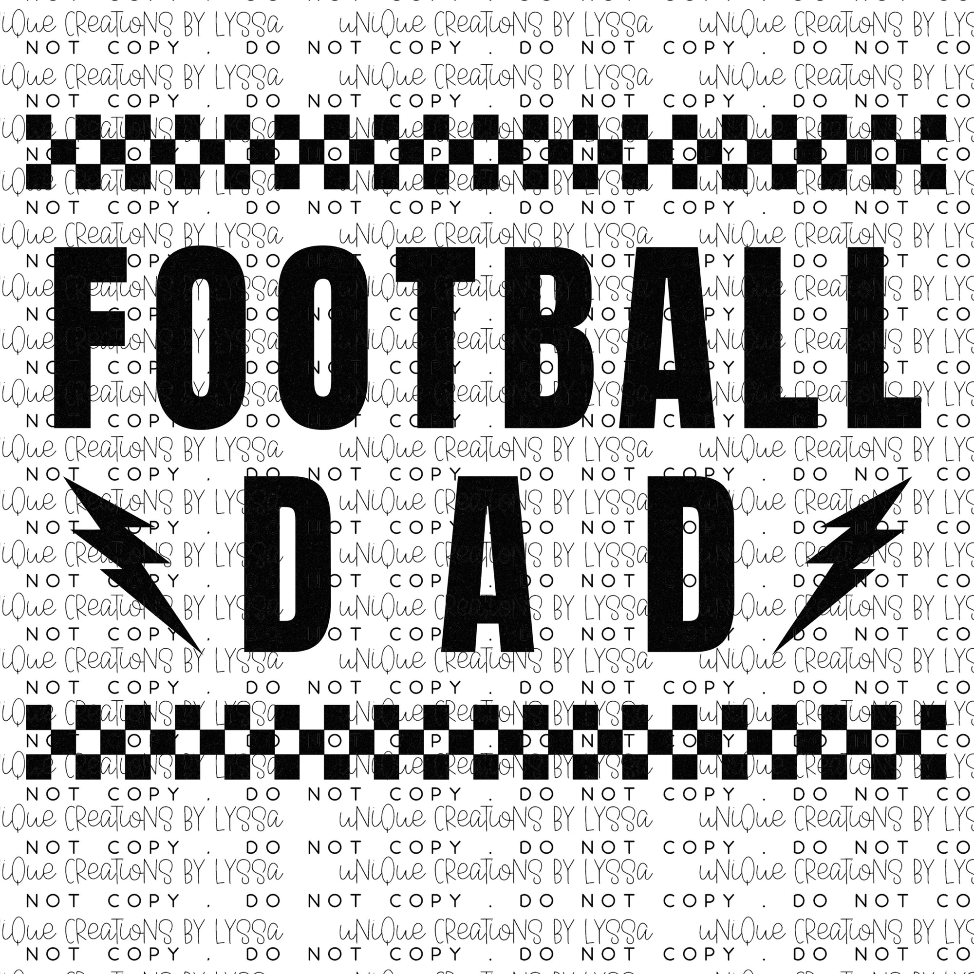FOOTBALL DAD LIGHTNING BOLT DTF TRANSFER