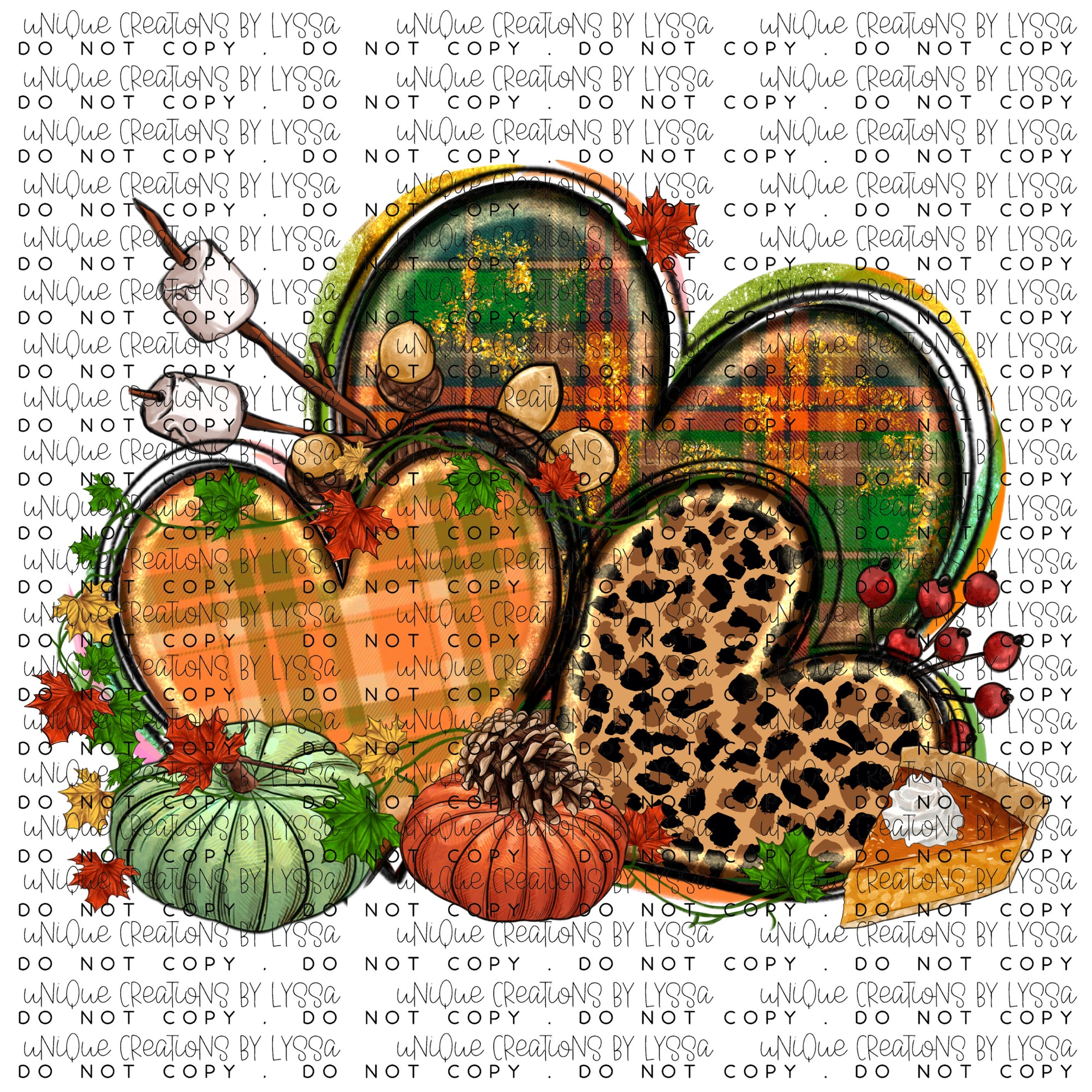 FALL HEARTS DTF TRANSFER