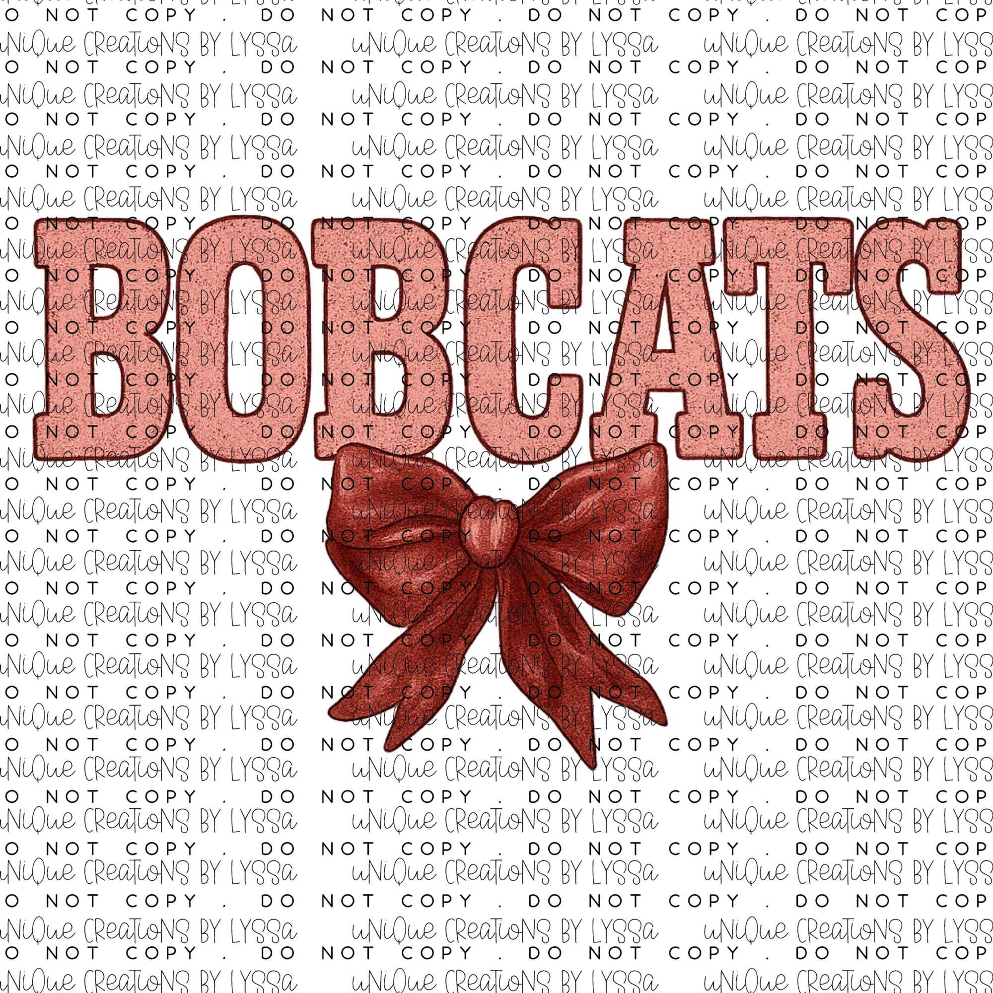 BOBCATS COQUETTE BOW DTF TRANSFER