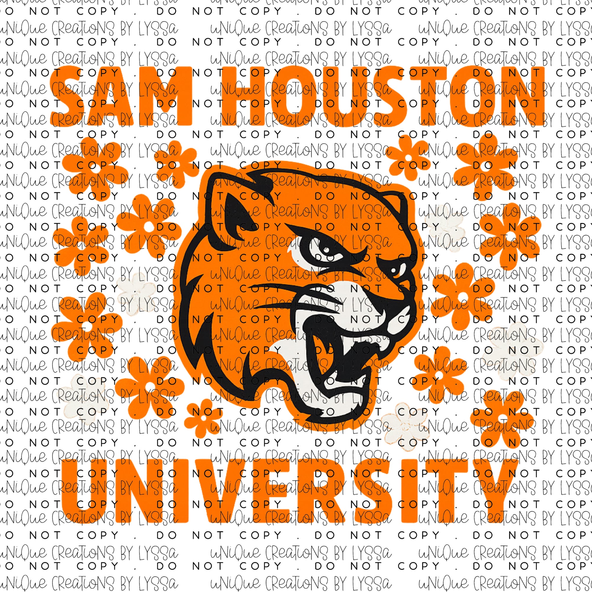 SAM HOUSTON FLORAL DTF TRANSFER