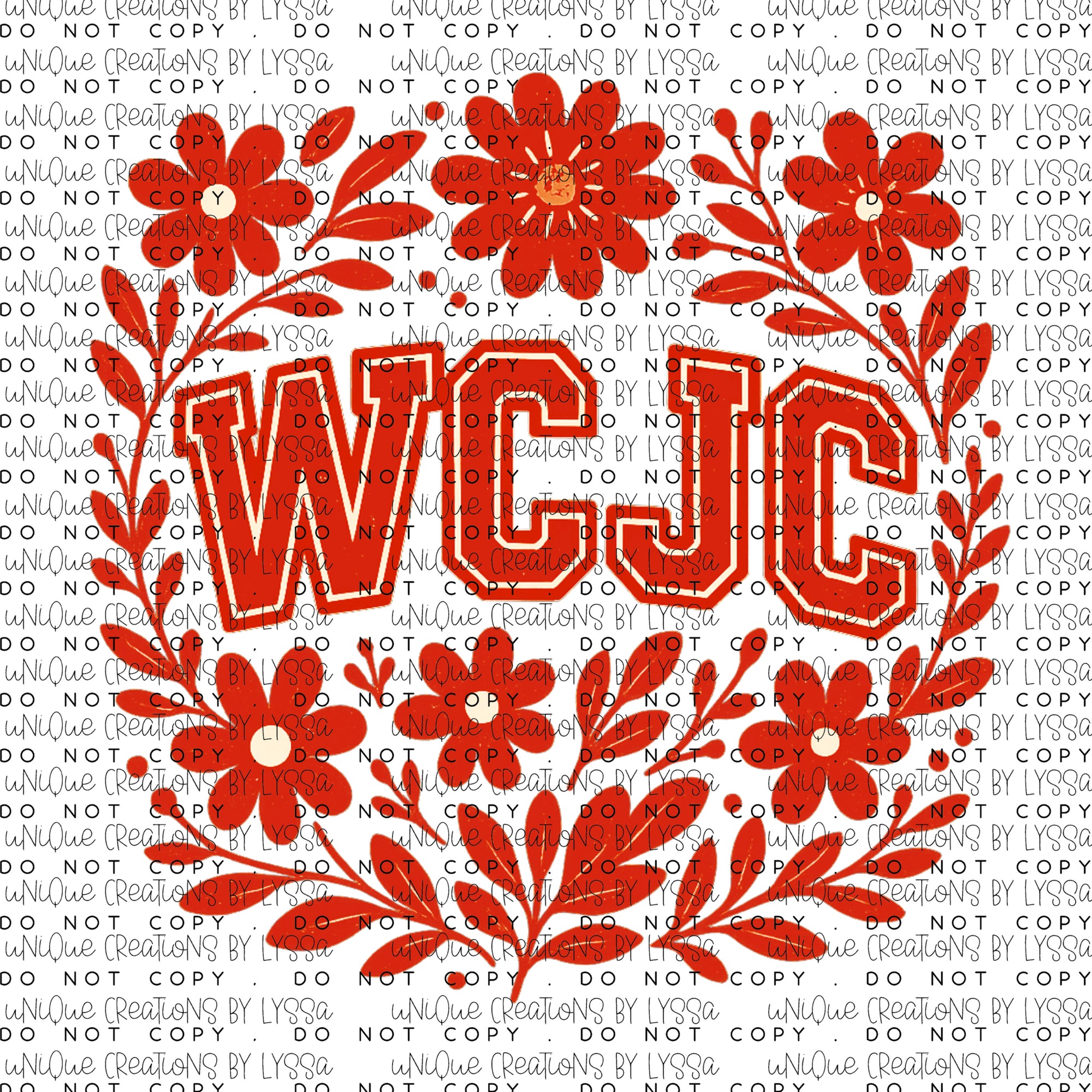 FLORAL WCJC DTF TRANSFER
