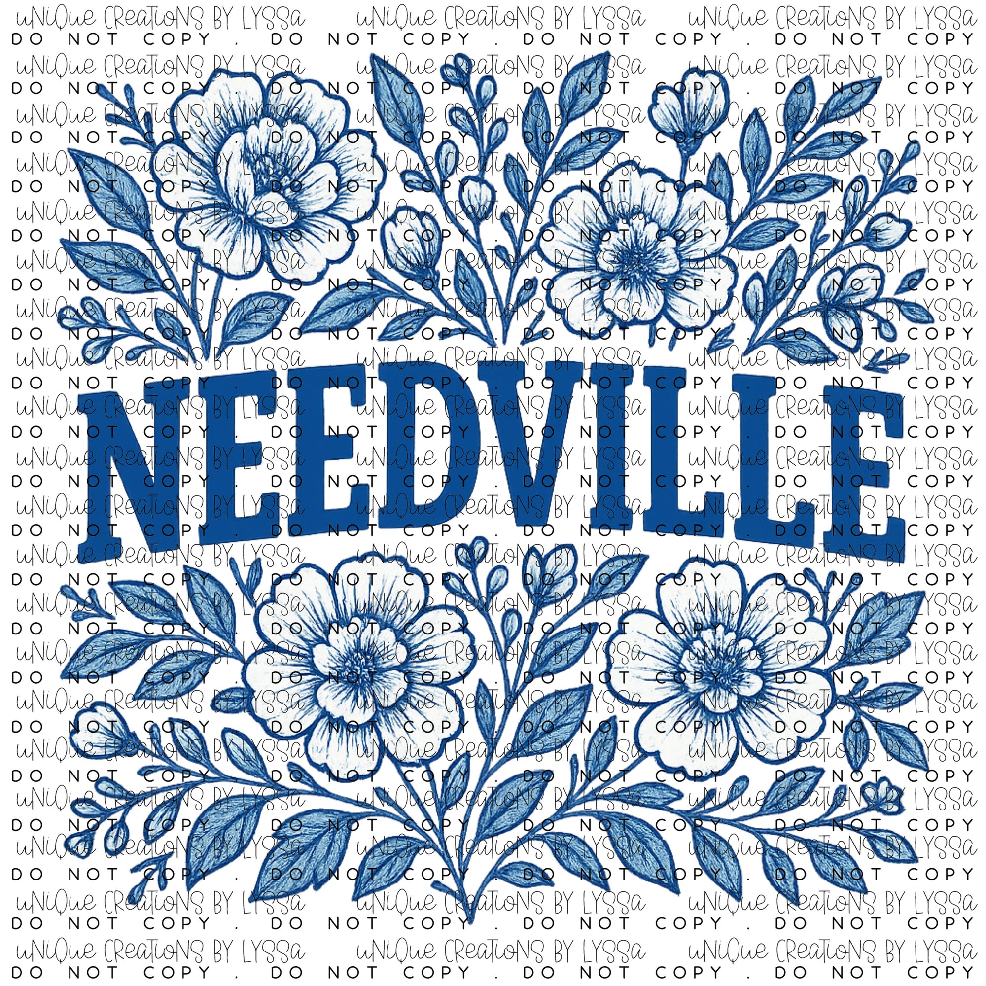 FLORAL NEEDVILLE DTF TRANSFER