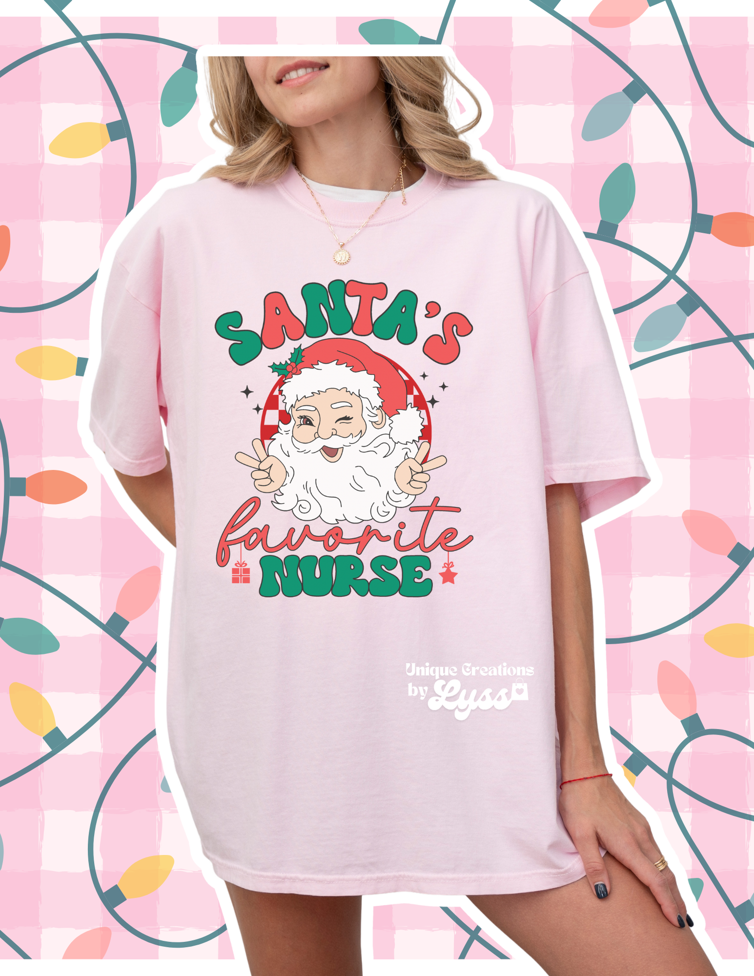 SANTAS FAVORITE NURSE ADULT TEE/SWEATER