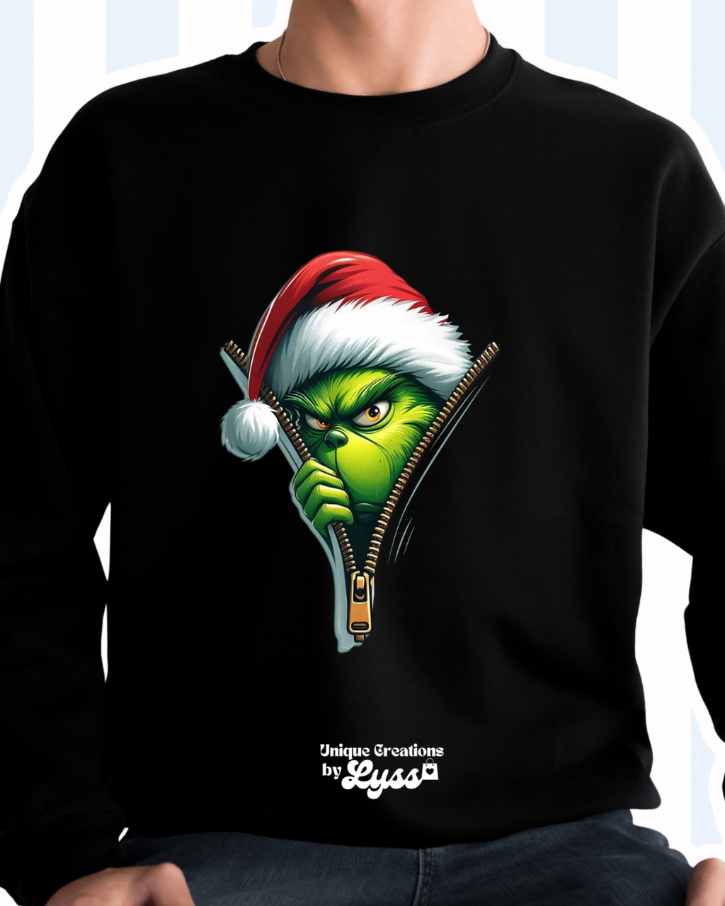 HIDING GRINCH ADULT TEE/SWEATER