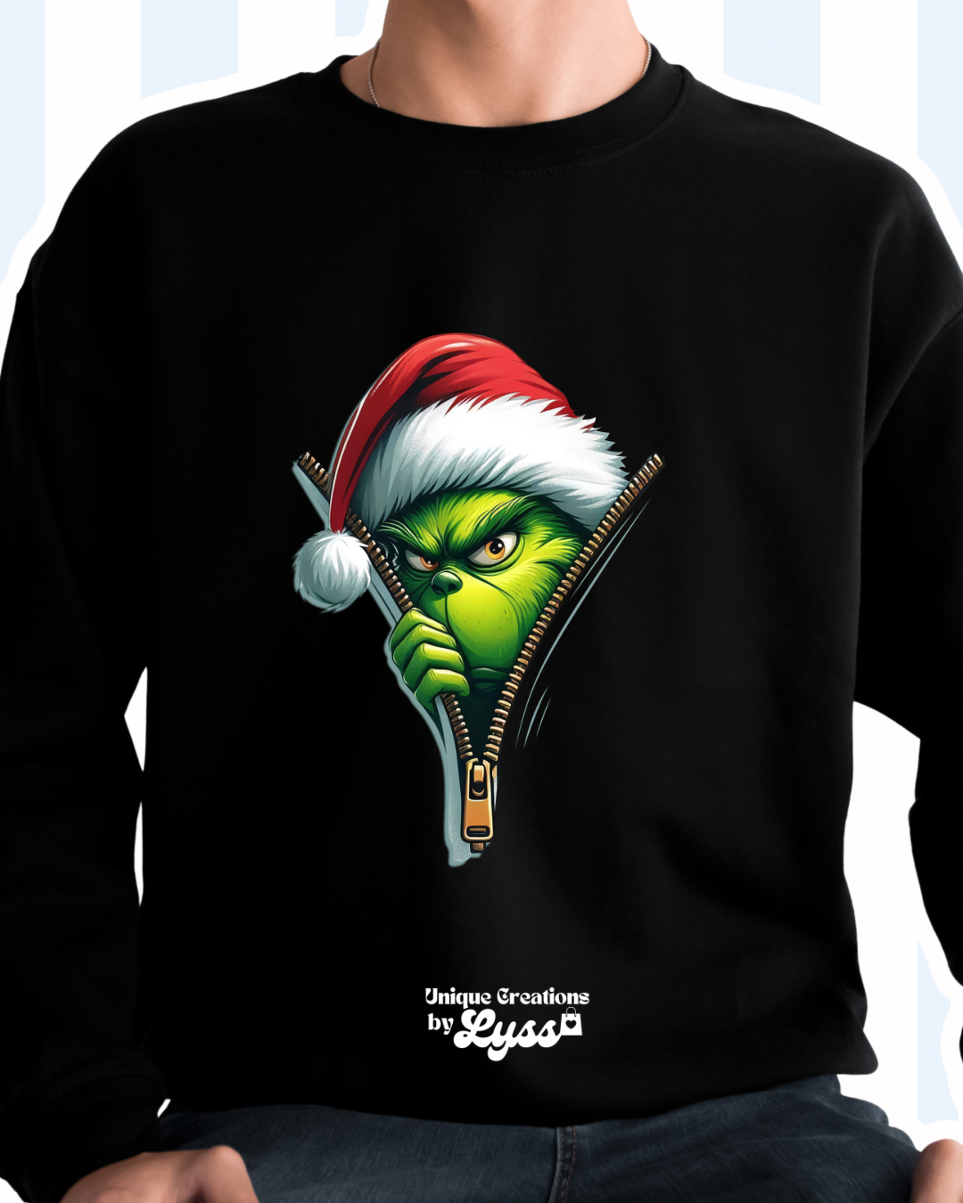 HIDING GRINCH ADULT TEE/SWEATER