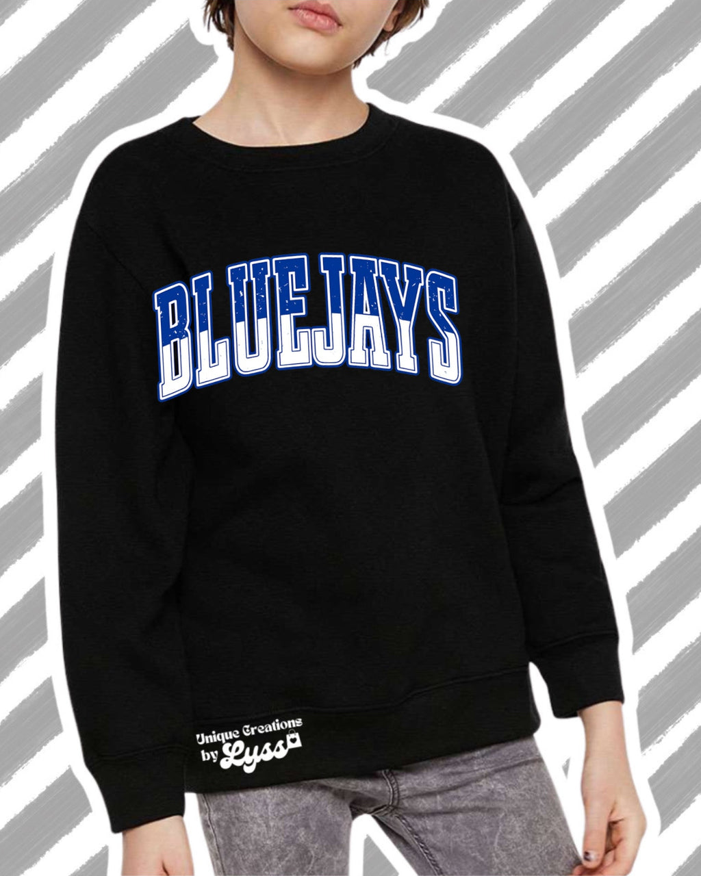 BLUEJAYS TWO TONE YOUTH TEE/SWEATER/HOODIE