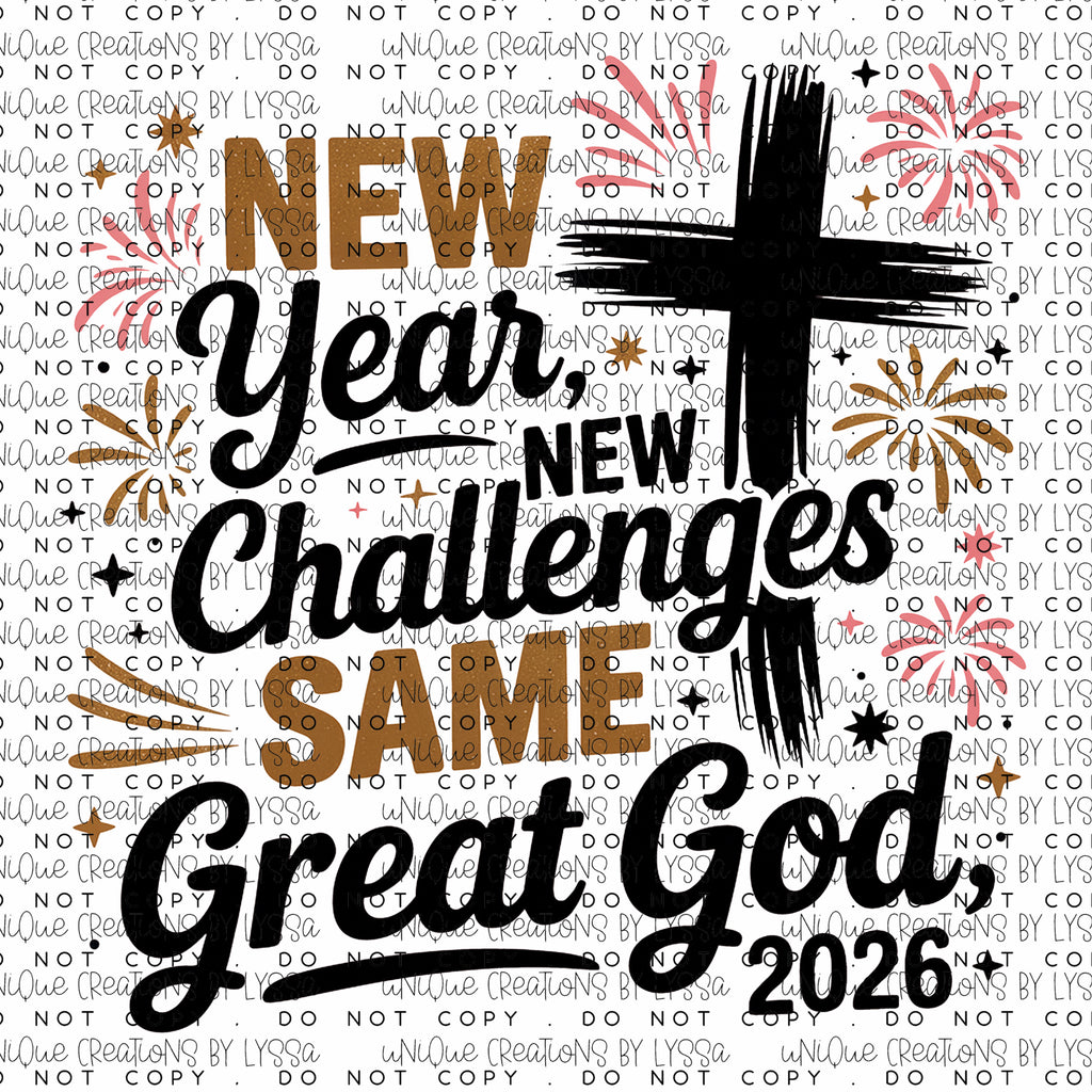 NEW YEAR SAME GREAT GOD DTF TRANSFER/UVDTF DECAL