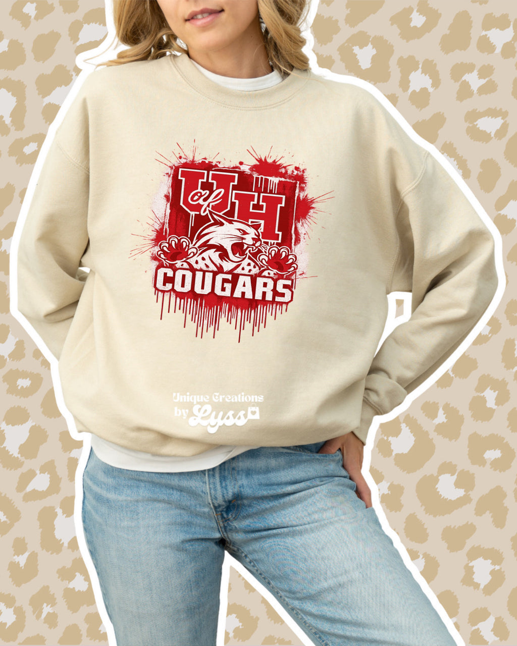 U OF H ADULT DRIP TEE/SWEATER/HOODIE