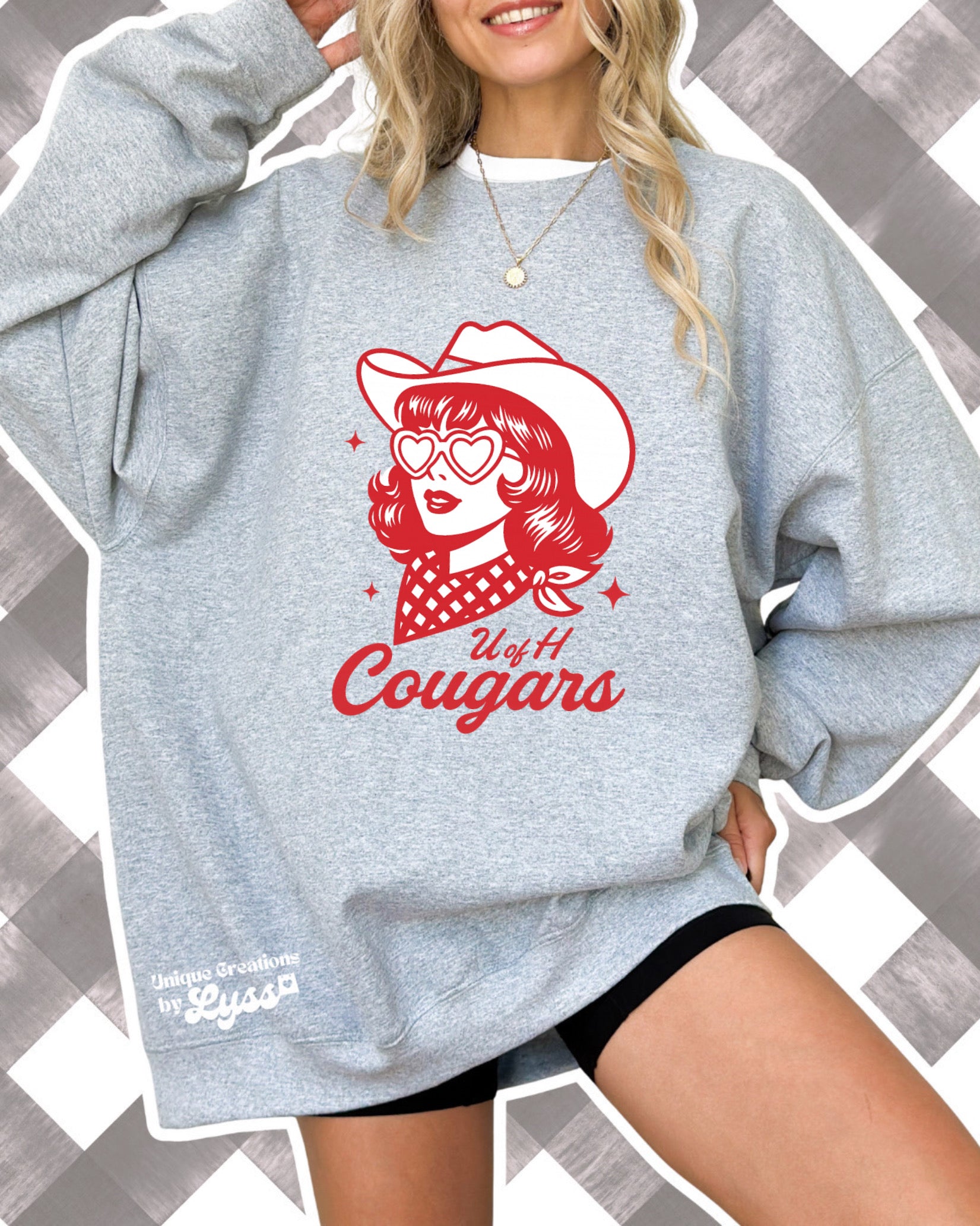 U OF H COWGIRL ADULT TEE/SWEATER/HOODIE