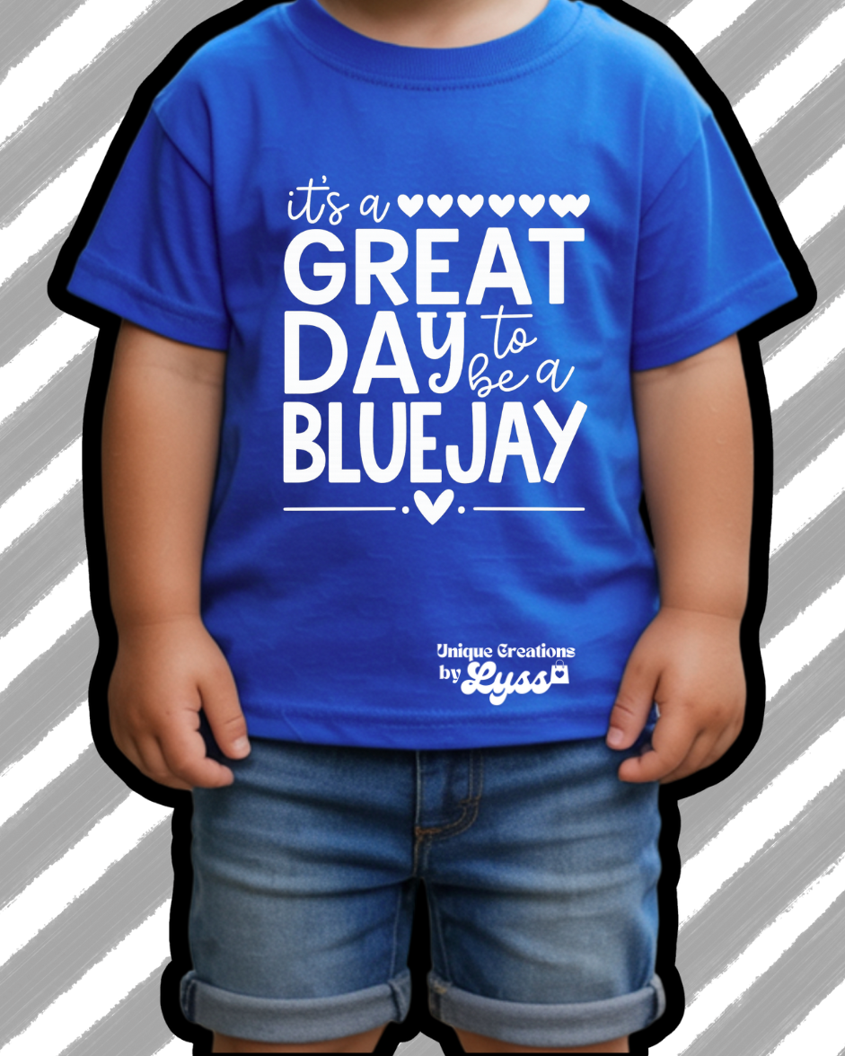ITS A GREAT DAY TO BE A BLUEJAY YOUTH SWEATER/TEE