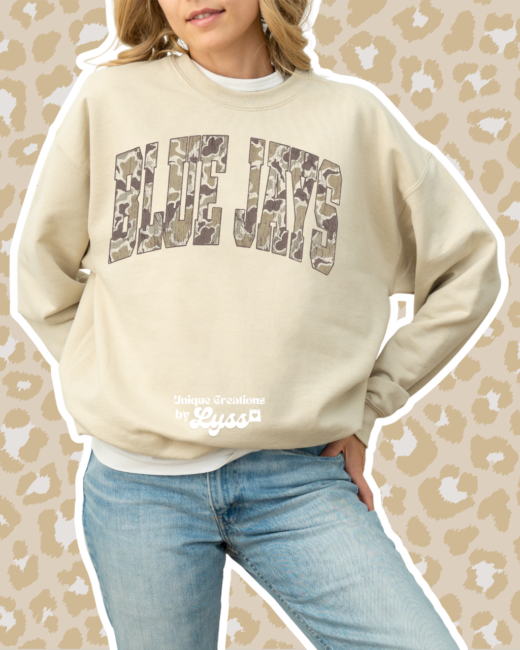 BLUEJAYS CAMO VARSITY TEE/SWEATER